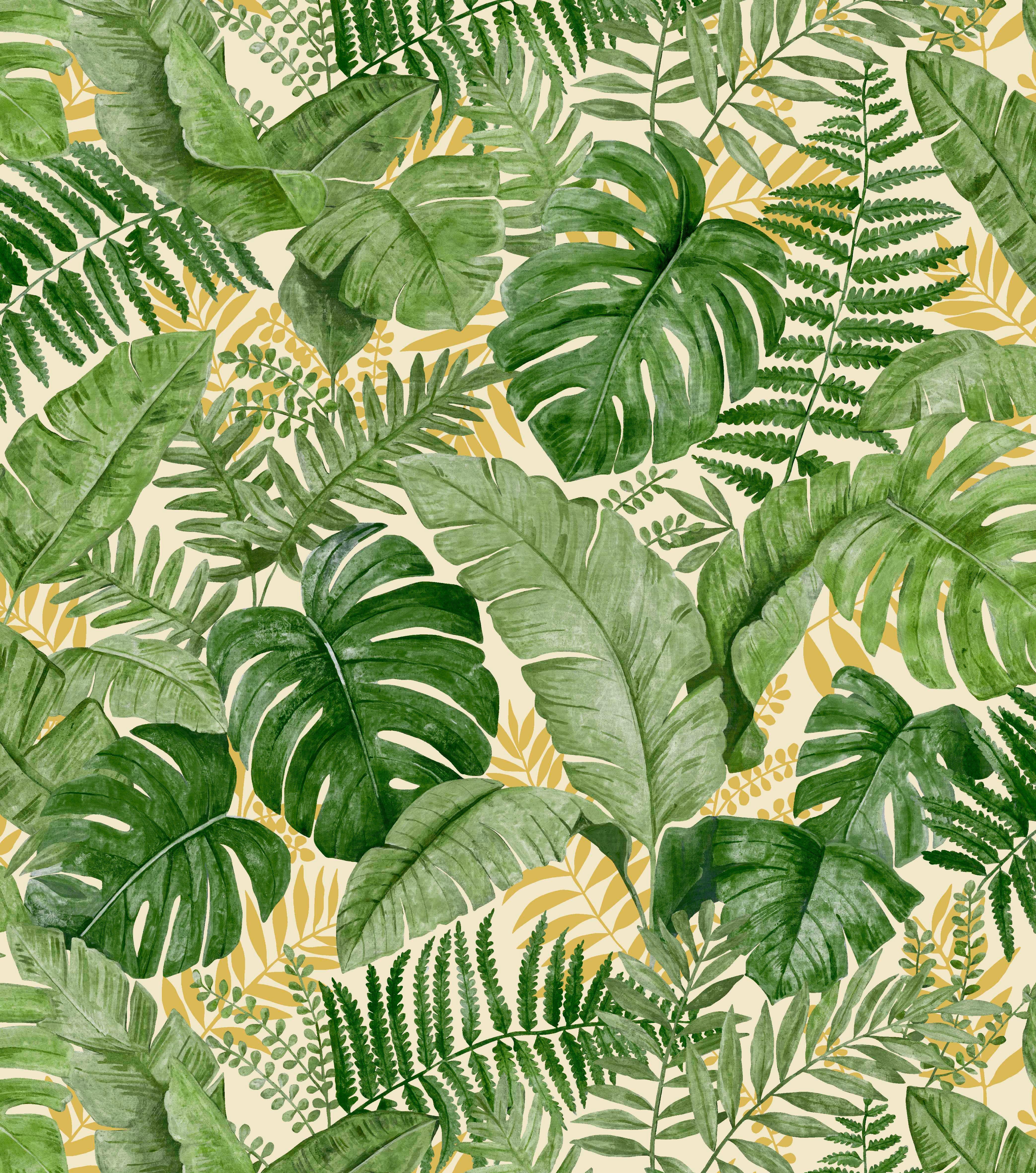 Jungle Canopy Green Wallpaper Diy At B Q