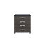 Juno Textured Black & graphite 4 Drawer Chest of drawers (H)910mm (W)800mm (D)420mm