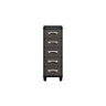 Juno Textured Black & graphite 5 Drawer Chest of drawers (H)1100mm (W)400mm (D)420mm