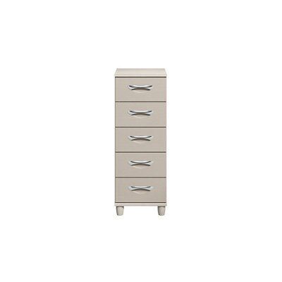 Juno Textured Cashmere elm effect 5 Drawer Chest of drawers (H)1100mm (W)400mm (D)420mm