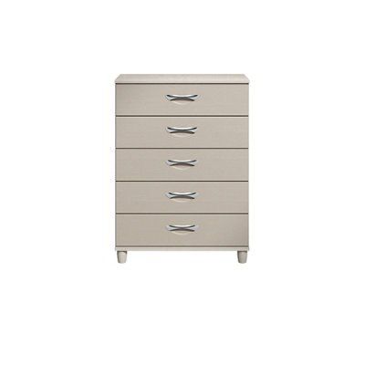 Juno Textured Cashmere elm effect 5 Drawer Chest of drawers (H)1100mm ...