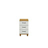 Juno Textured White oak effect 3 Drawer Chest of drawers (H)710mm (W)400mm (D)420mm