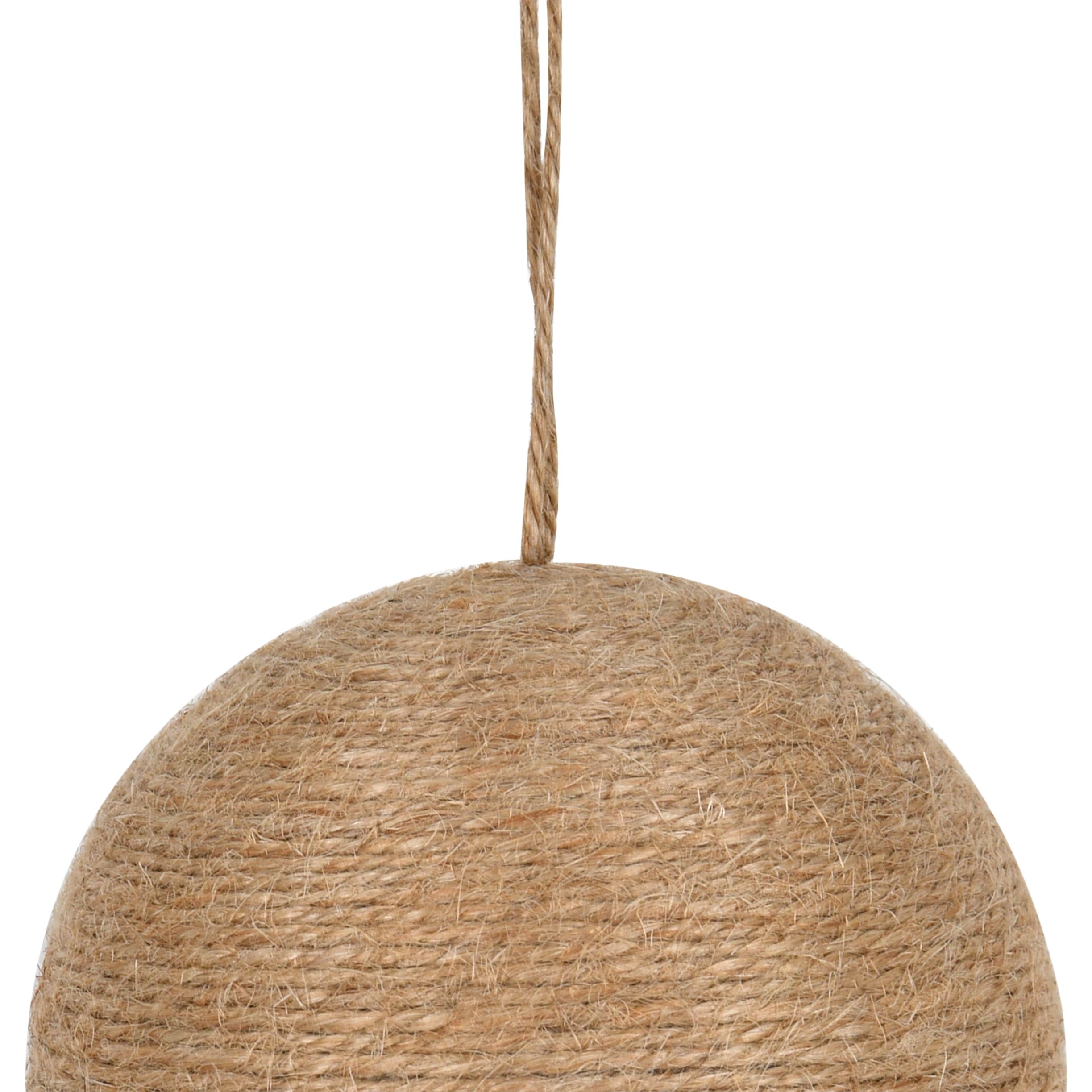Jute string Round Bauble (D) 80mm - Natural