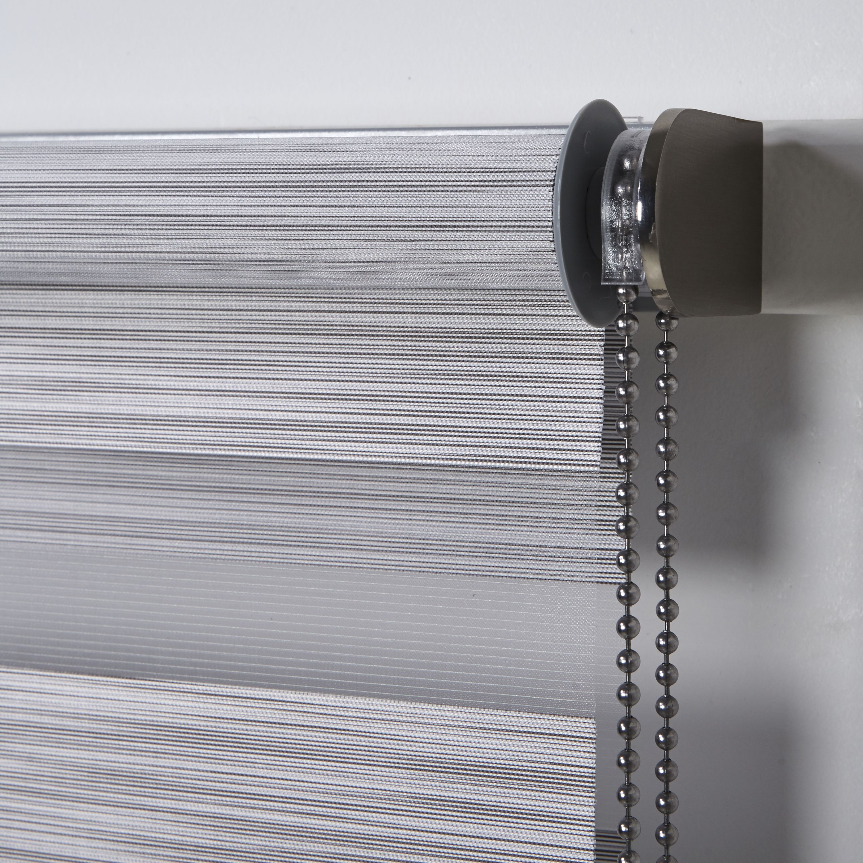 Kala Corded Grey Striped Day night Roller Blind W 120cm L 180cm