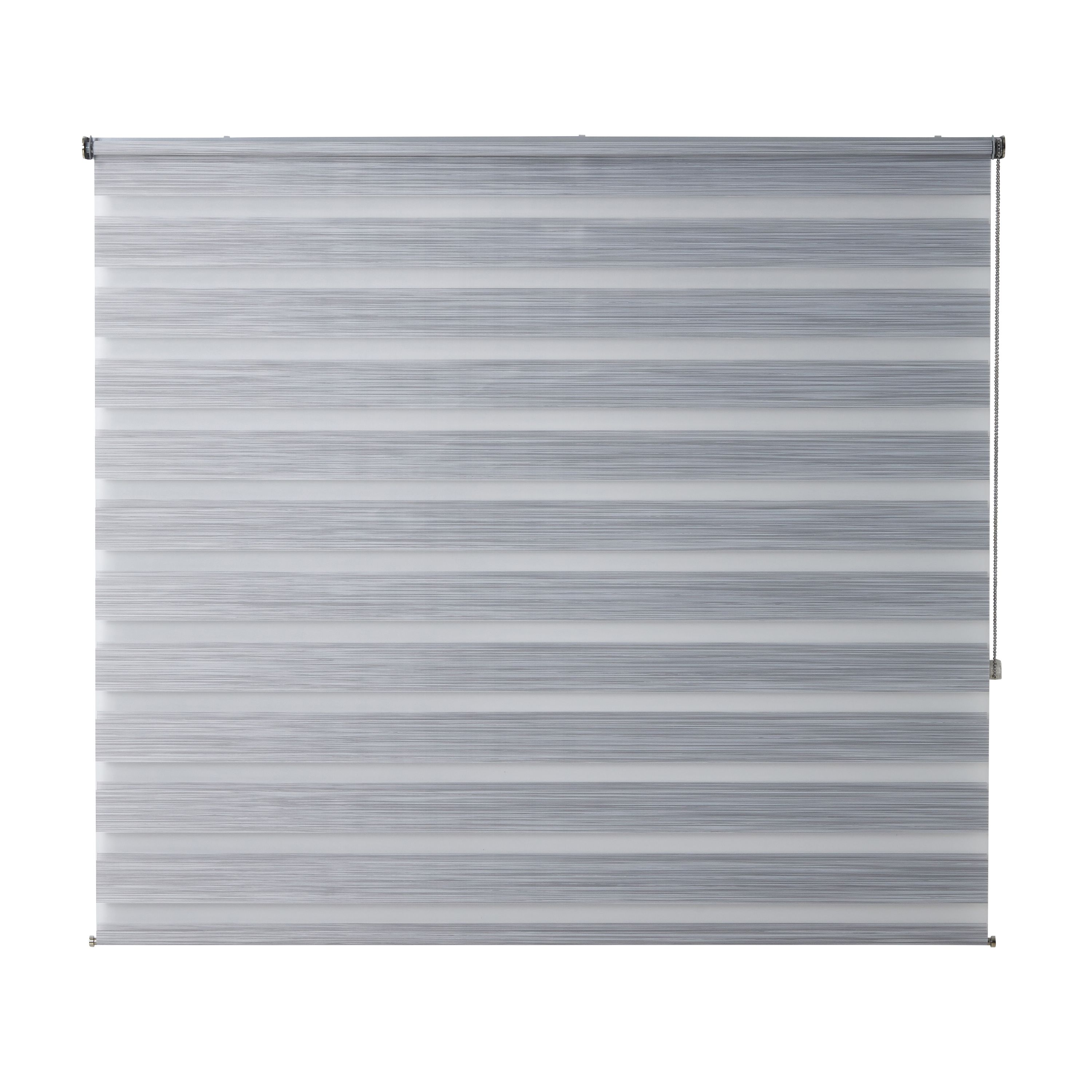 Kala Corded Grey Striped Day & night Roller Blind (W)160cm (L)180cm