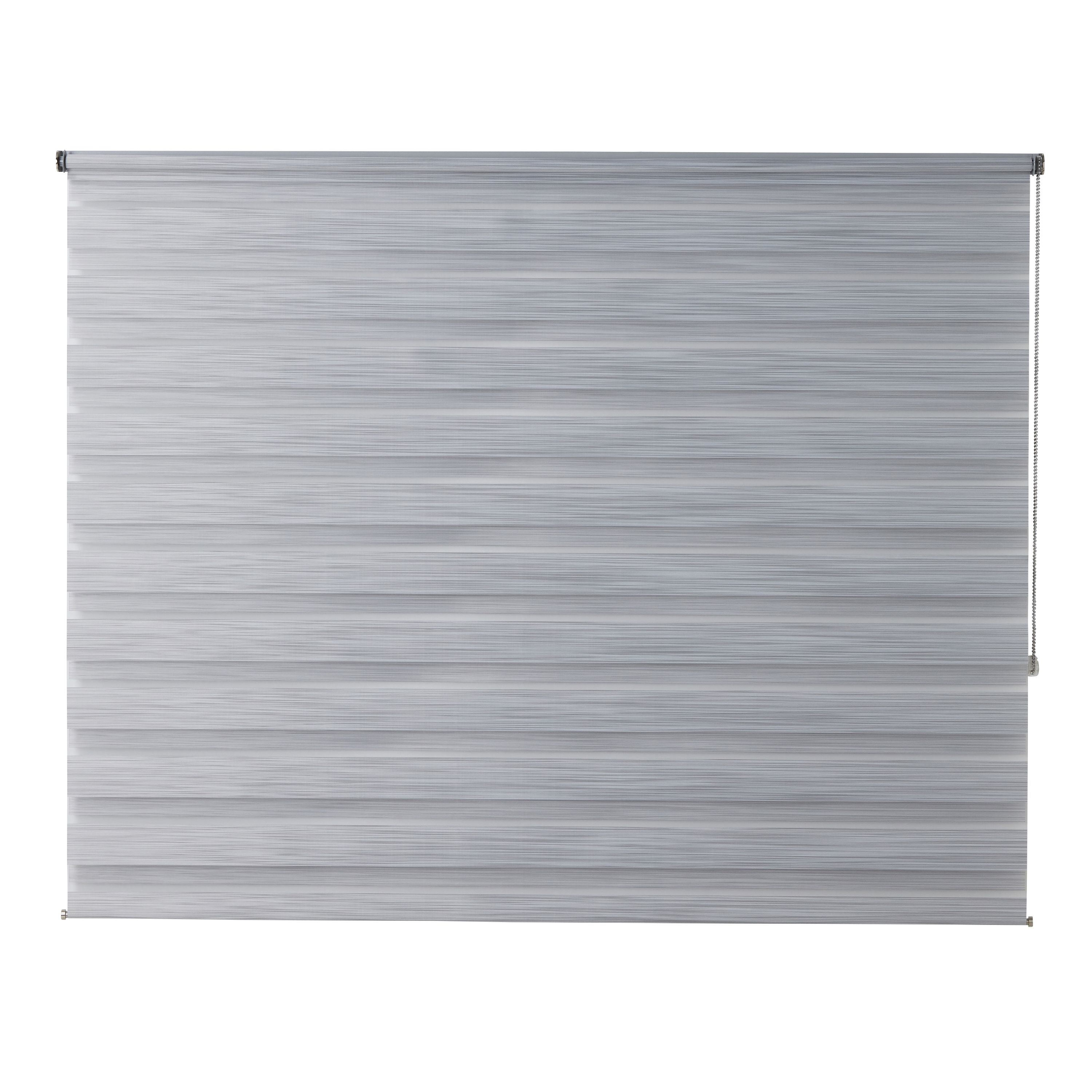 Kala Corded Grey Striped Day & night Roller Blind (W)180cm (L)180cm