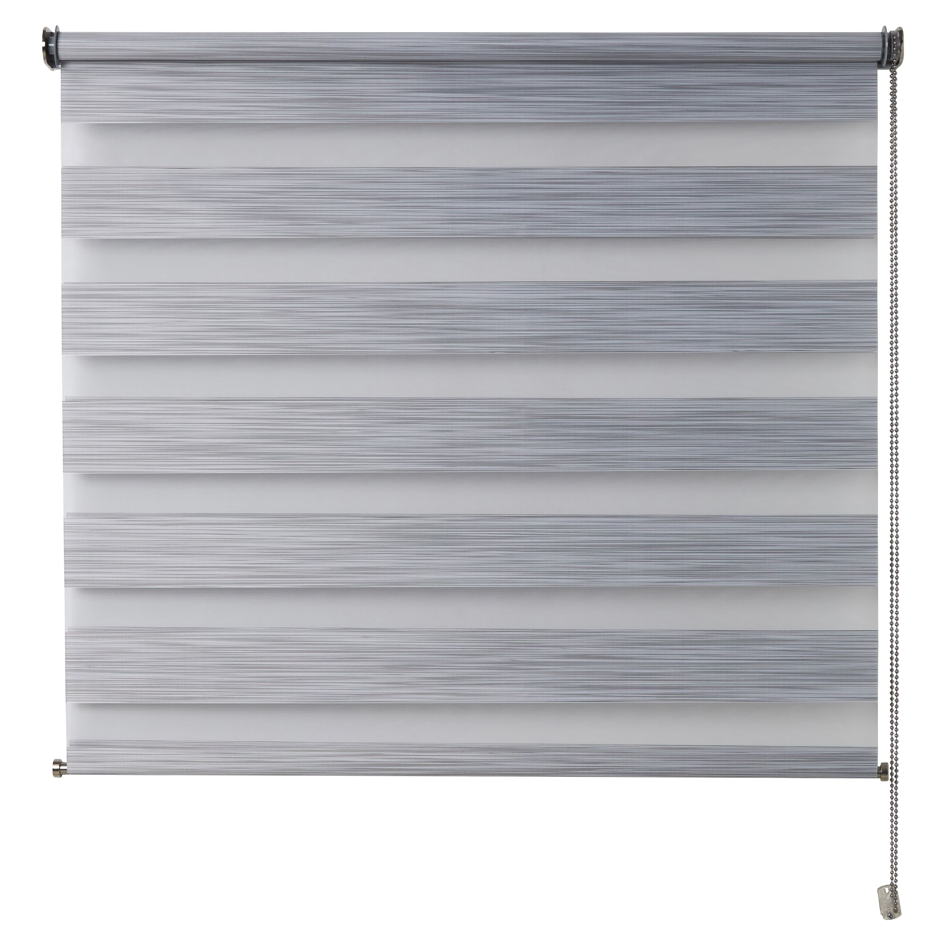 Kala Corded Grey Striped Day & night Roller Blind (W)90cm (L)180cm