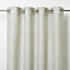 Kalay Beige Geometric Unlined Eyelet Curtain (W)117cm (L)137cm, Single