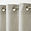 Kalay Beige Geometric Unlined Eyelet Curtain (W)167cm (L)228cm, Single