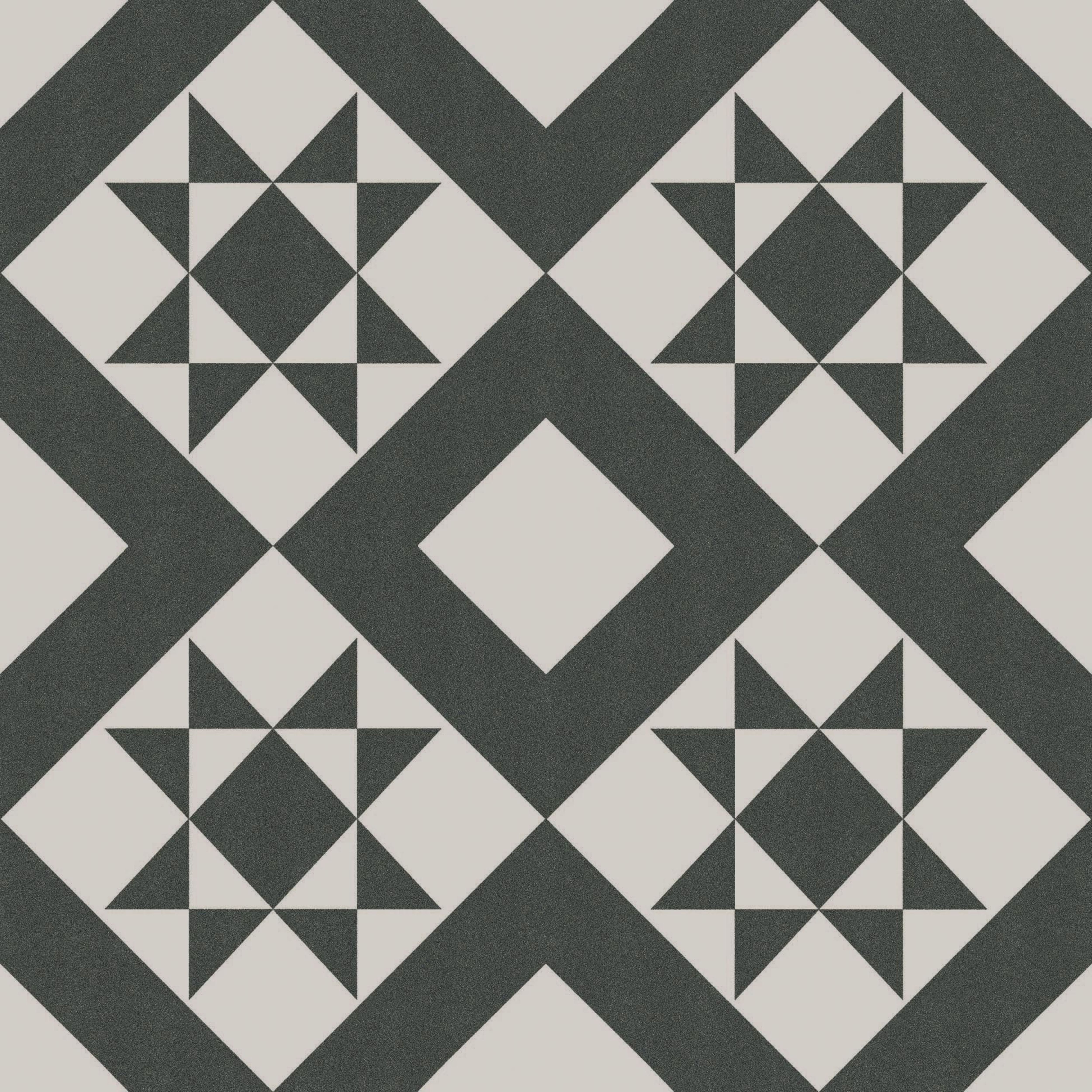 Kale AR Black & White Matt Vintage effect Porcelain Indoor Wall & floor tile, Pack of 9, (L)330mm (W)330mm