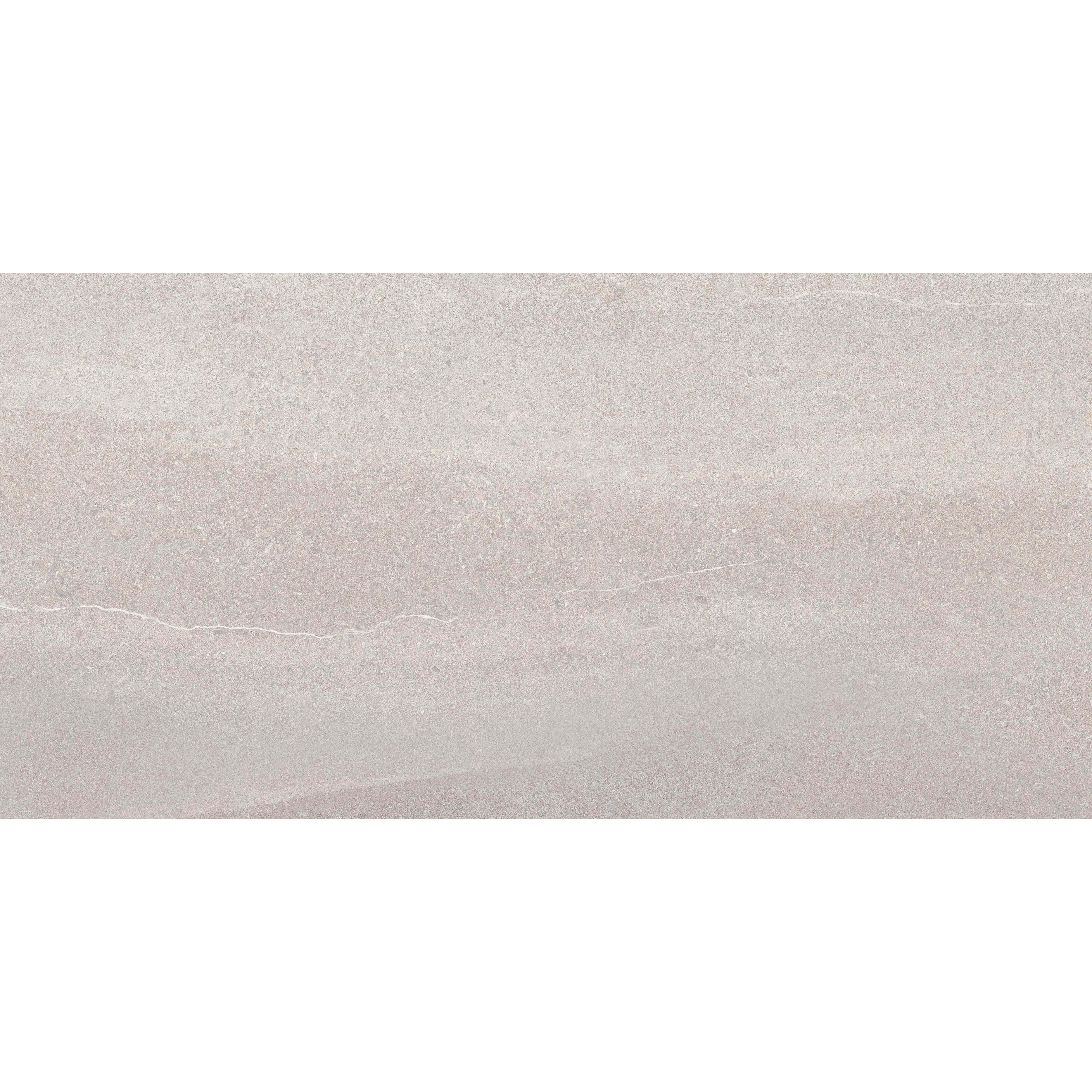 Kale Avalon Grey Matt Stone effect Textured Porcelain Indoor Wall & floor Tile, Pack of 6, (L)600mm (W)300mm