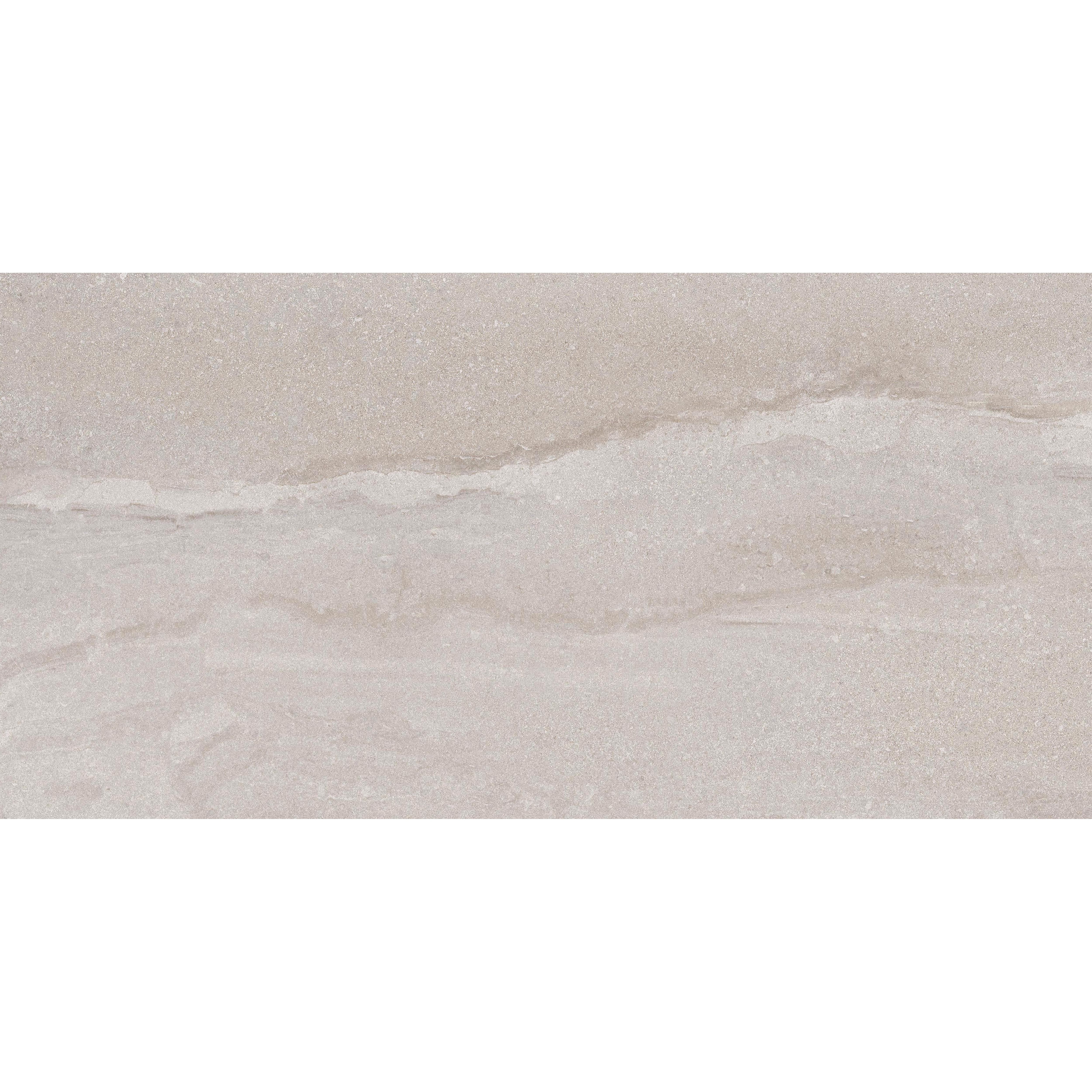 Kale Avalon Grey Matt Stone effect Textured Porcelain Indoor Wall & floor Tile, Pack of 6, (L)600mm (W)300mm