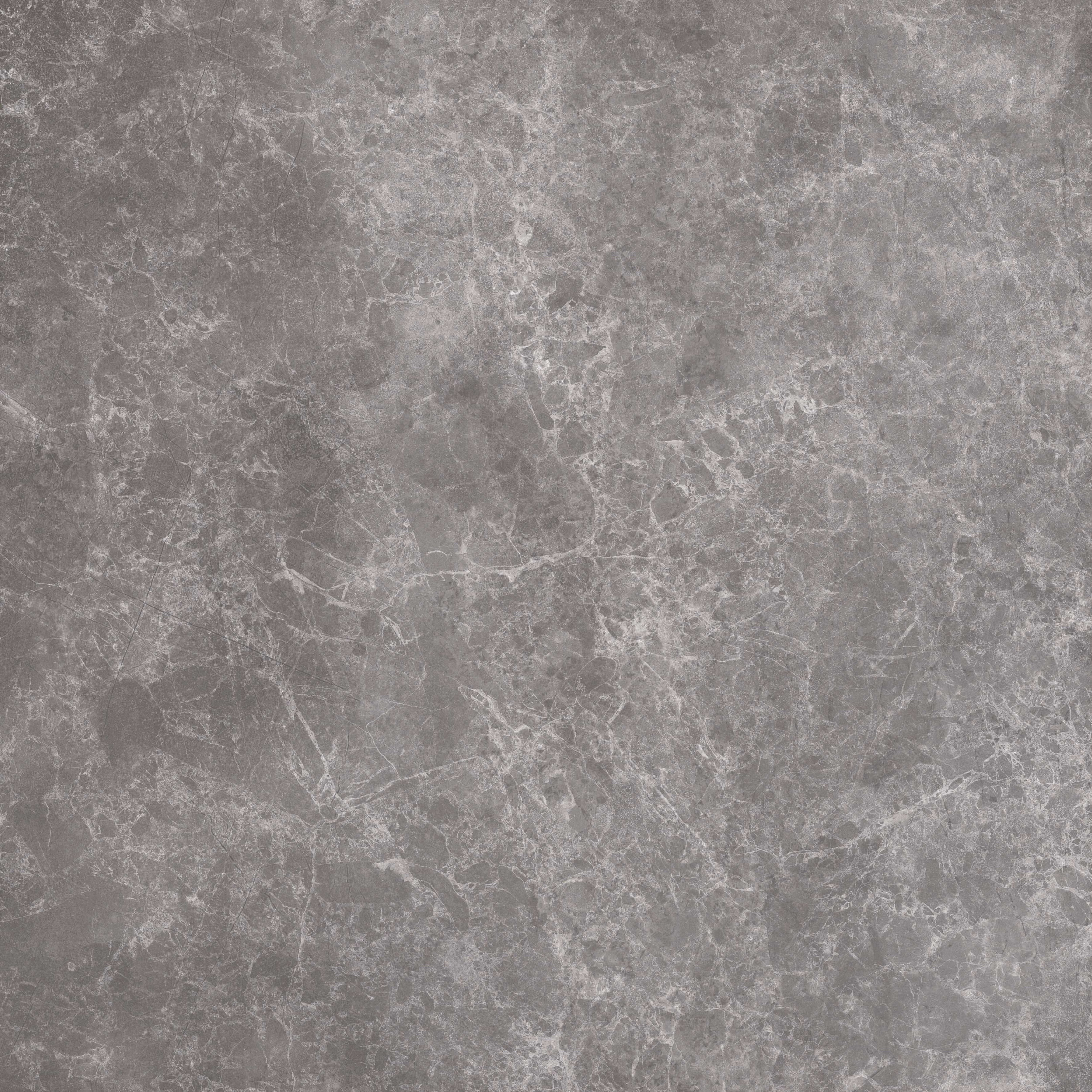 Kale Moonstone Anthracite Semi-gloss Stone effect Textured Porcelain Indoor Wall & floor tile, Pack of 3, (L)600mm (W)600mm