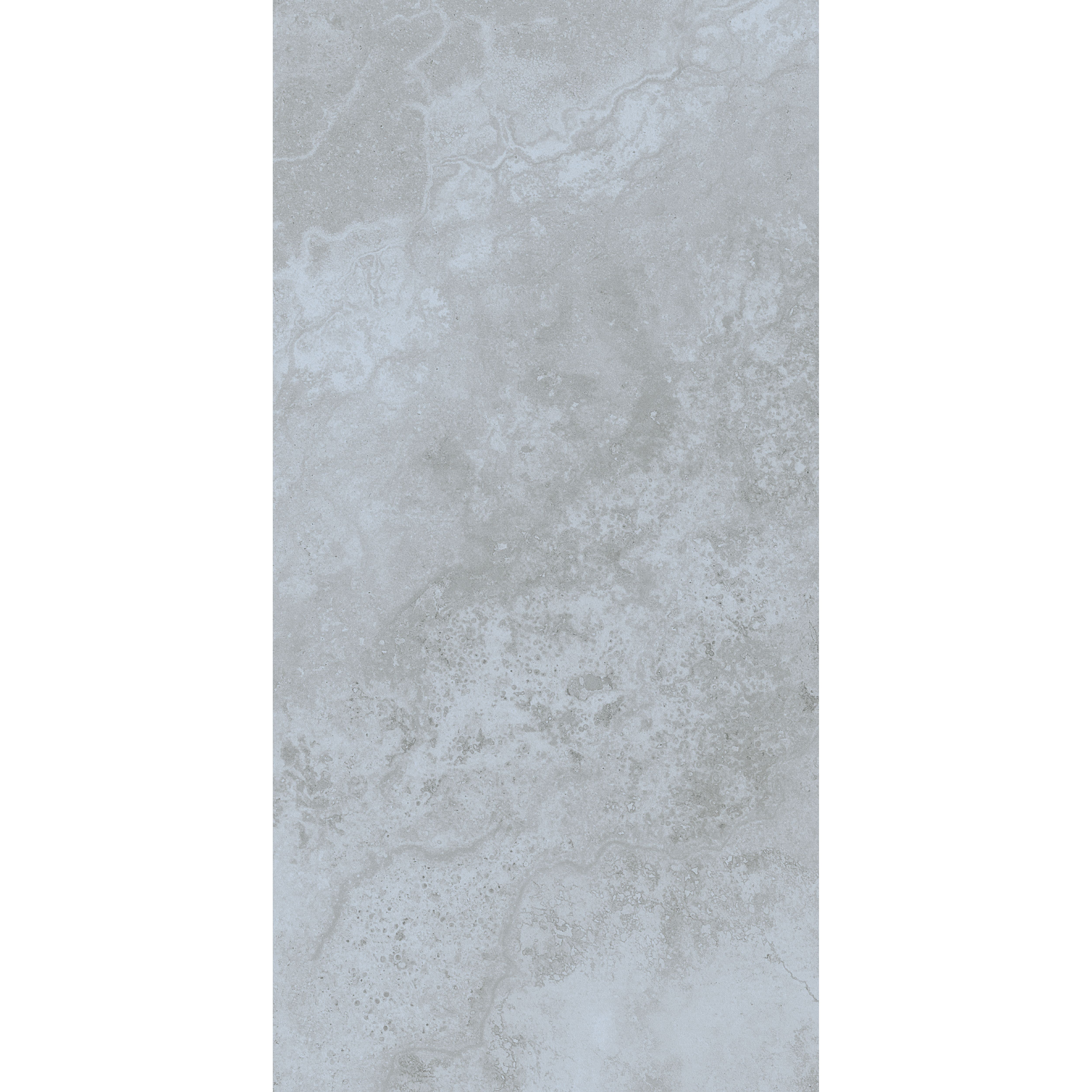 Kale Travertine Grey Matt Natural Stone effect Porcelain Indoor Wall & floor Tile, Pair of 6, (L)600mm (W)300mm