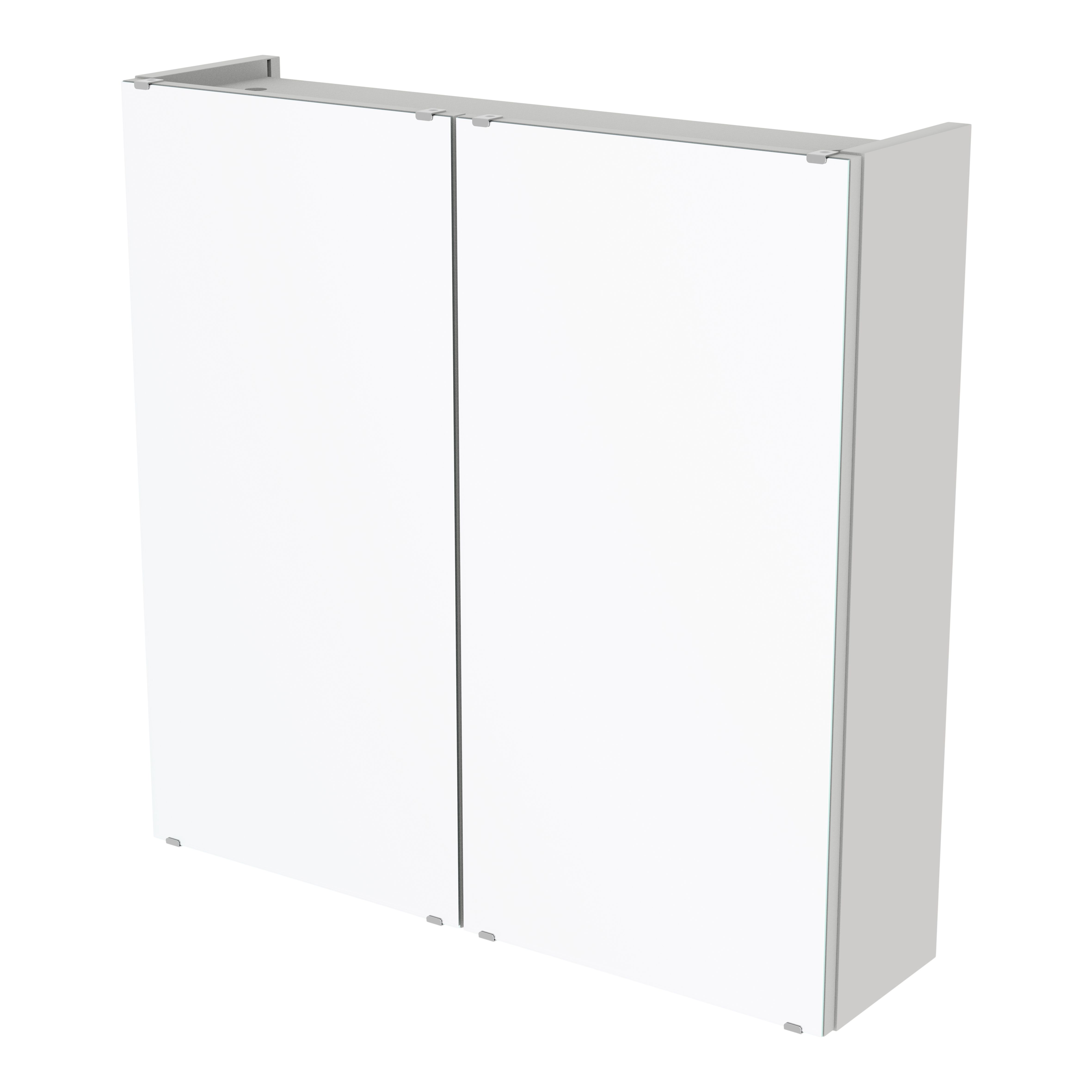 Kalena Matt Dove grey Double Bathroom Wall cabinet With 2 mirror