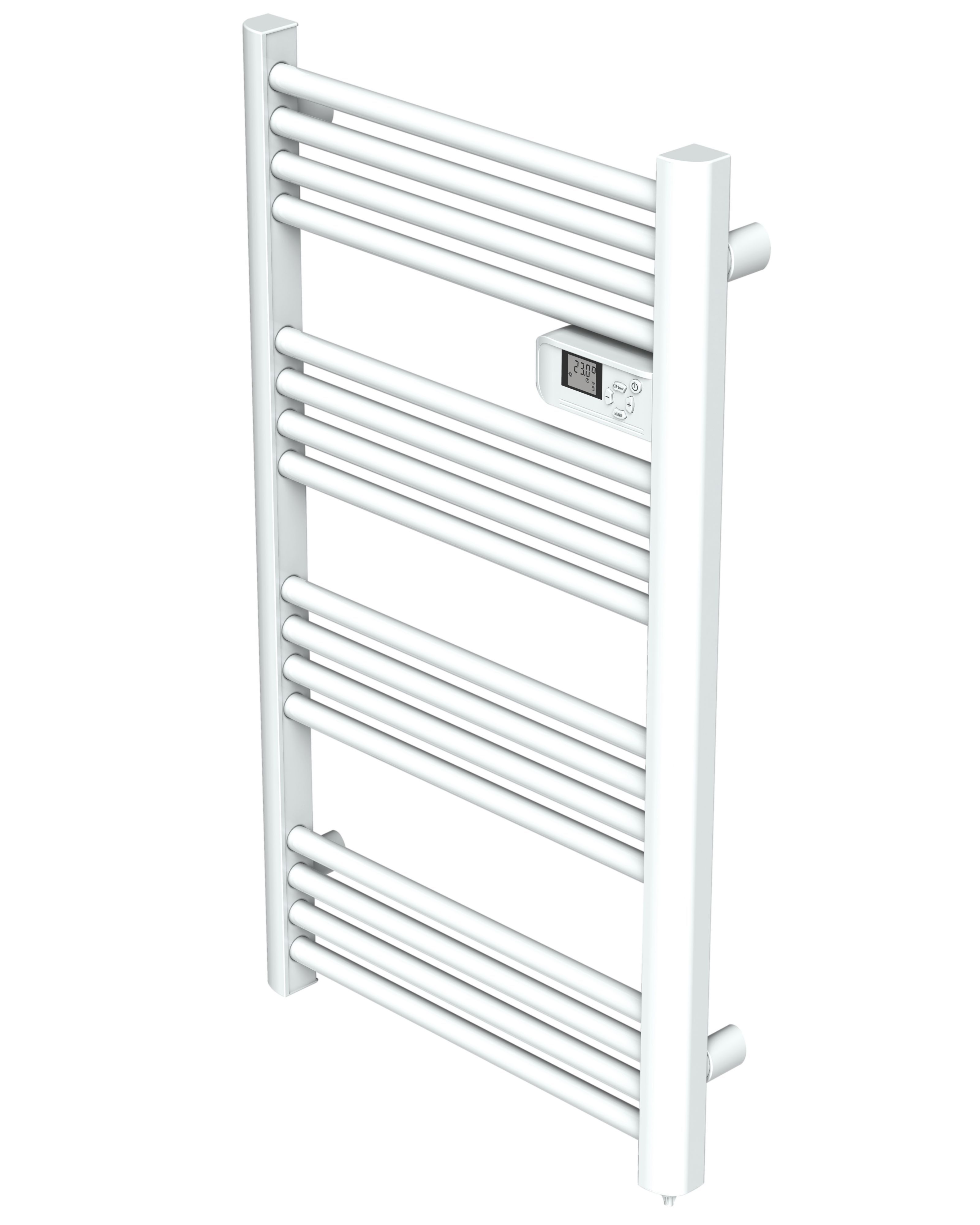 Kandor White Electric Towel warmer (W)550mm x (H)980mm