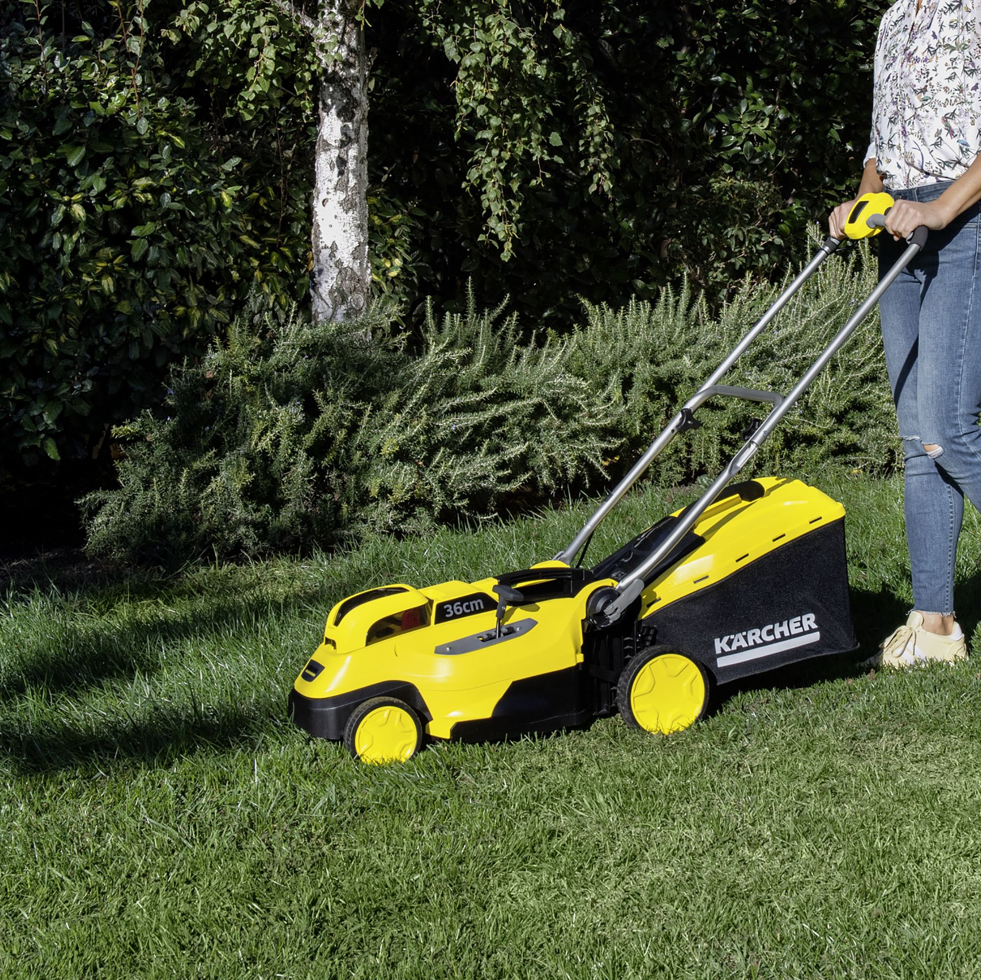 K rcher 18 36 Cordless 18V Push Lawnmower DIY at B Q