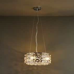 Katarina Pendant Chrome effect 3 Lamp Ceiling light