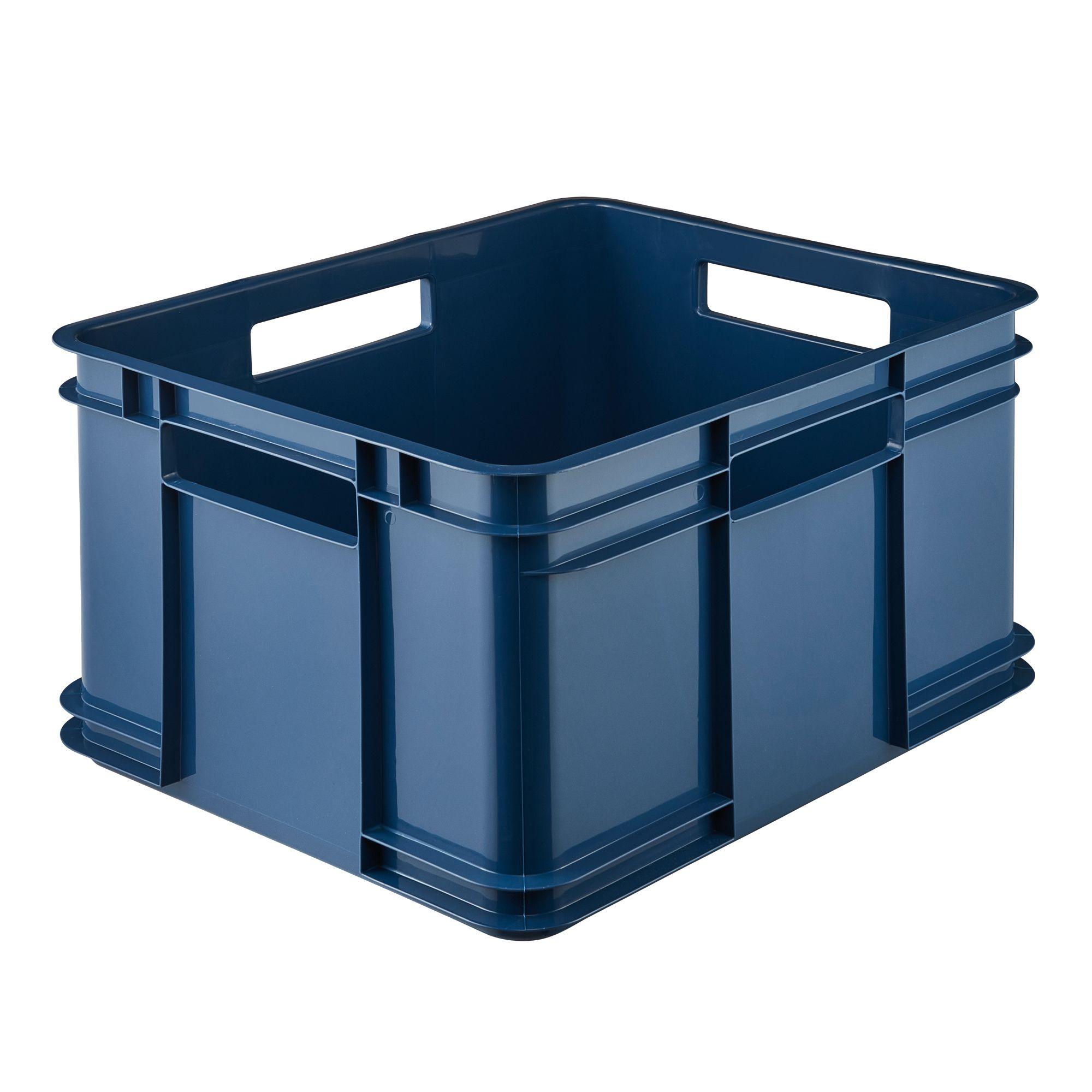 Set of 3 grey euro standard robust boxes 64 L, stackable containers