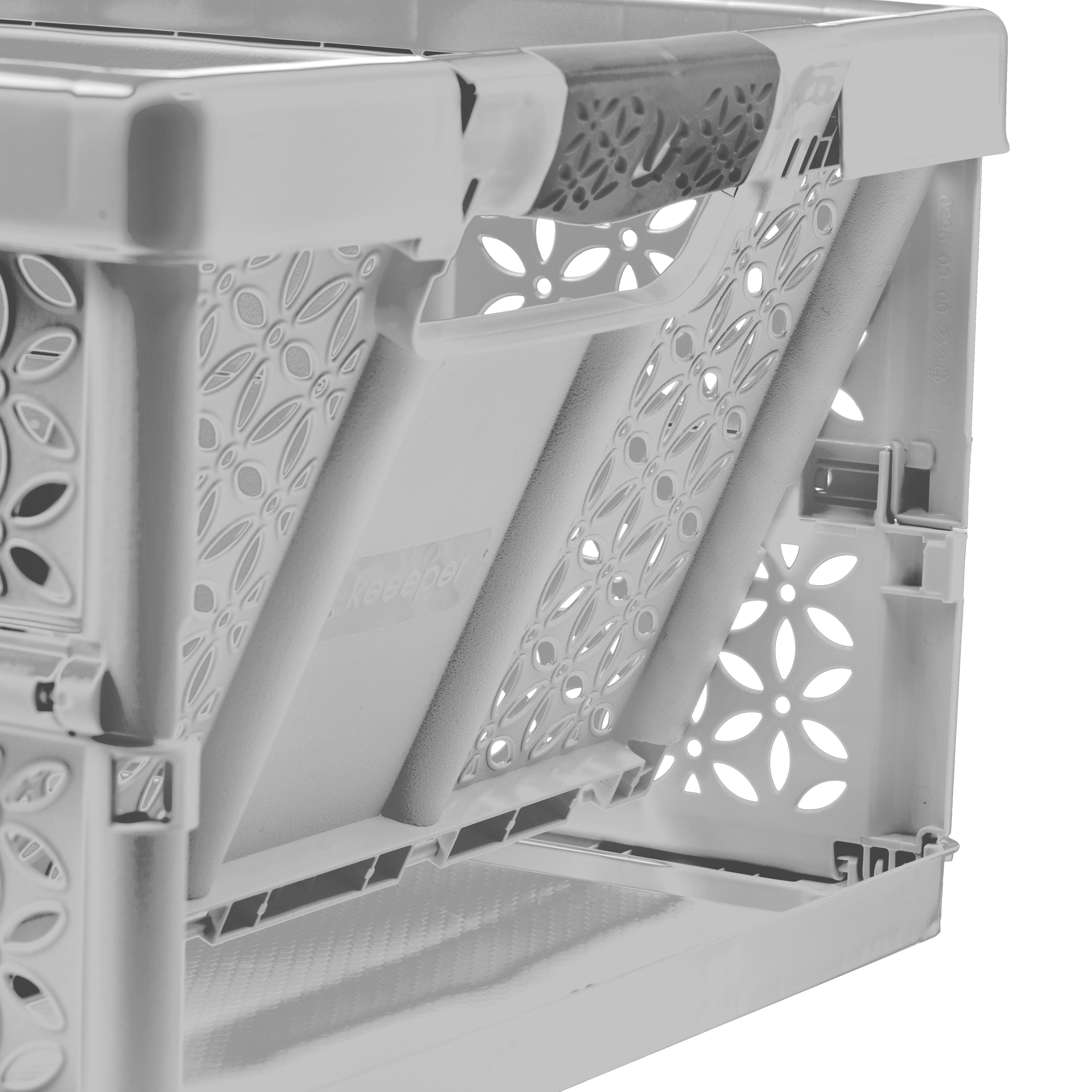 Keeeper Lea Grey Foldable Storage crate (H)23.5cm (W)35cm