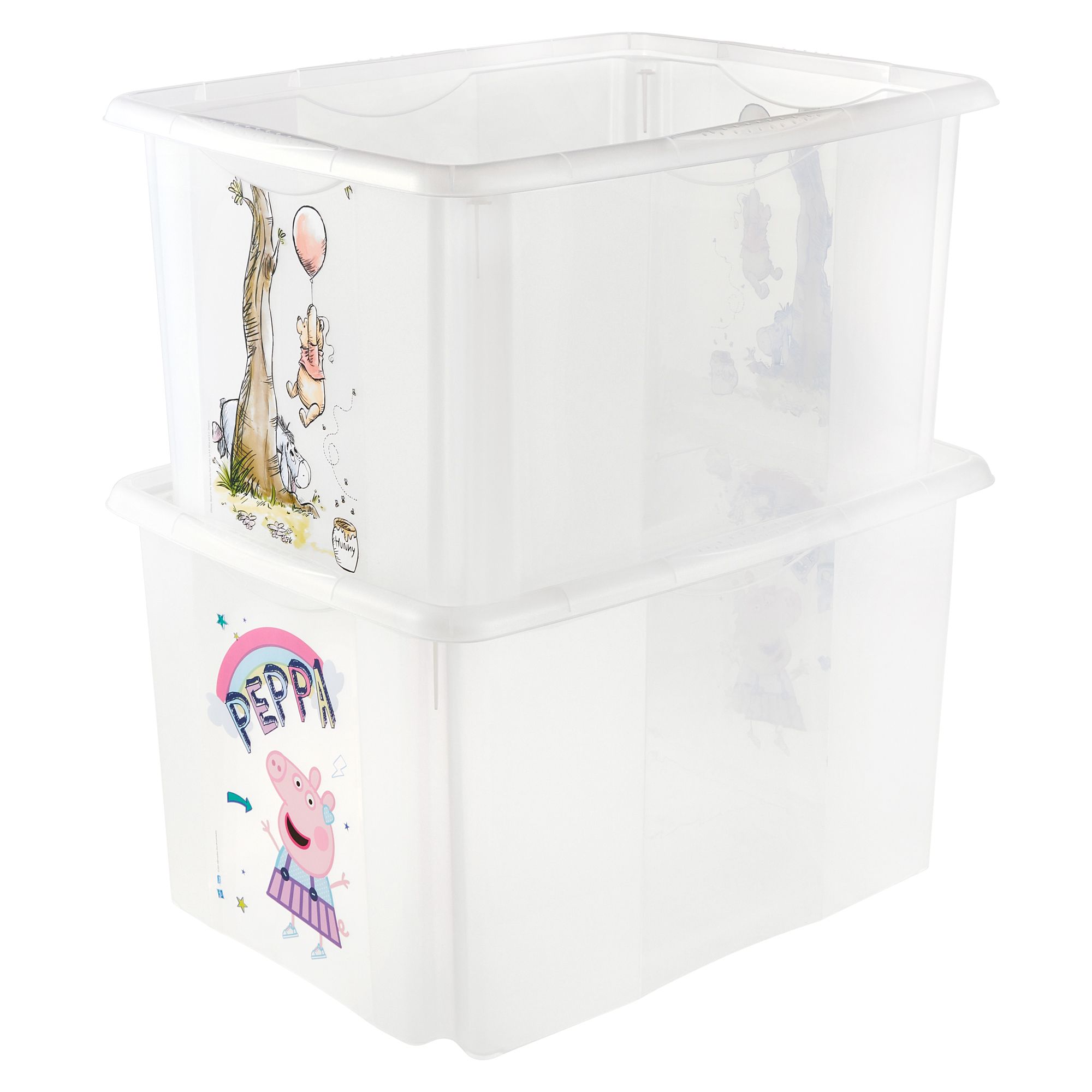 Keeeper Peppa pig 45L XL Plastic Stackable Storage box with Lid