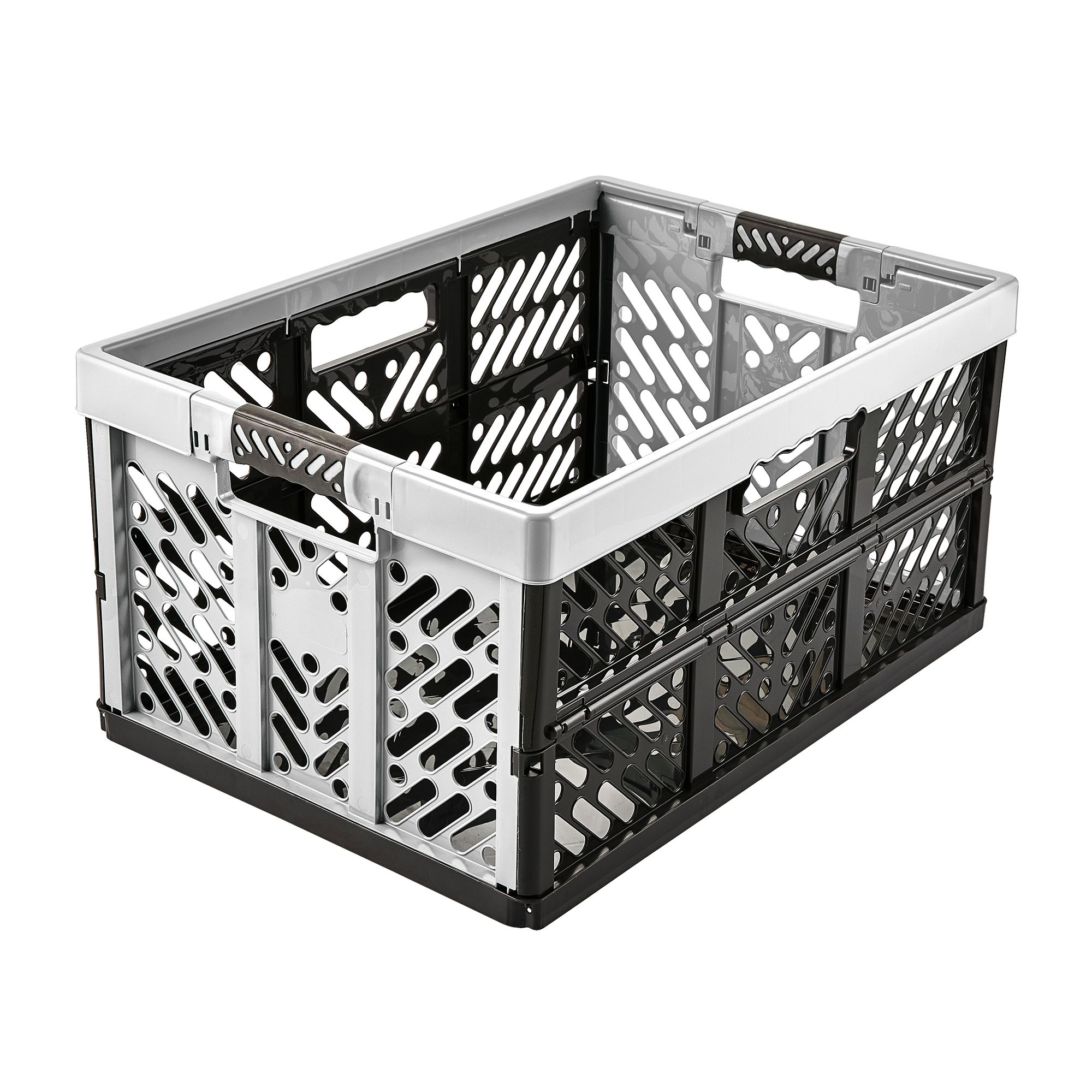 Medium Foldable Storage Grey Crate