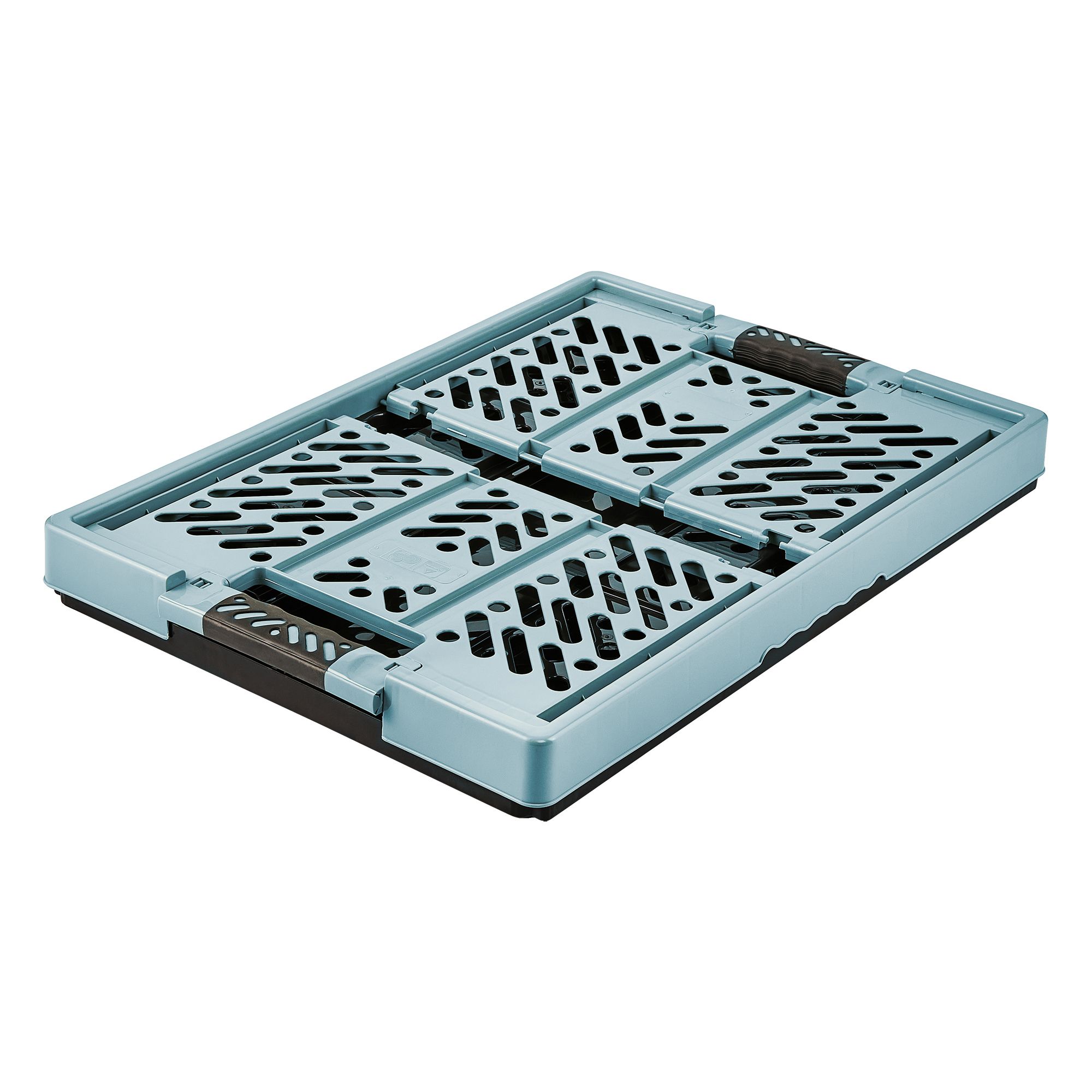 Keeeper Tough Nordic blue Plastic Large Foldable Storage crate (H)37cm ...