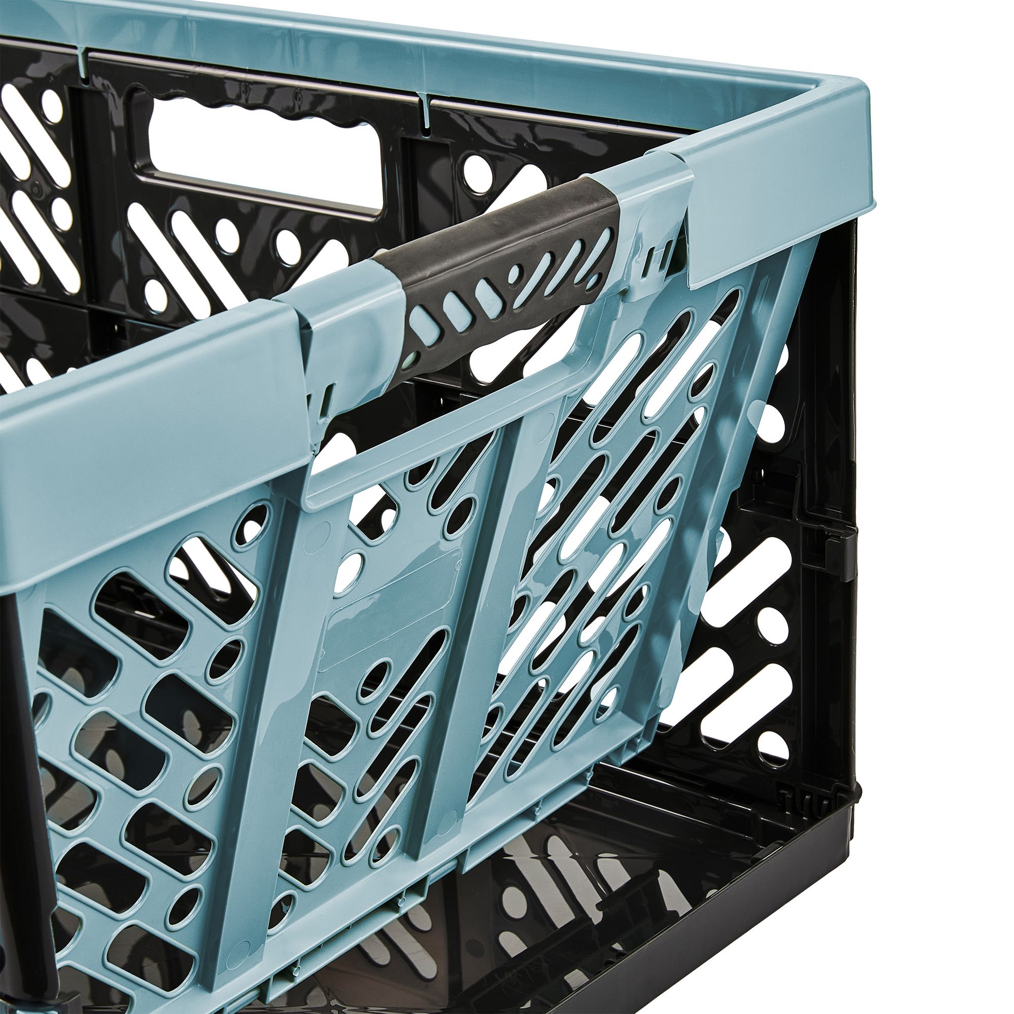 Keeeper Tough Nordic blue Plastic Large Foldable Storage crate (H)37cm ...