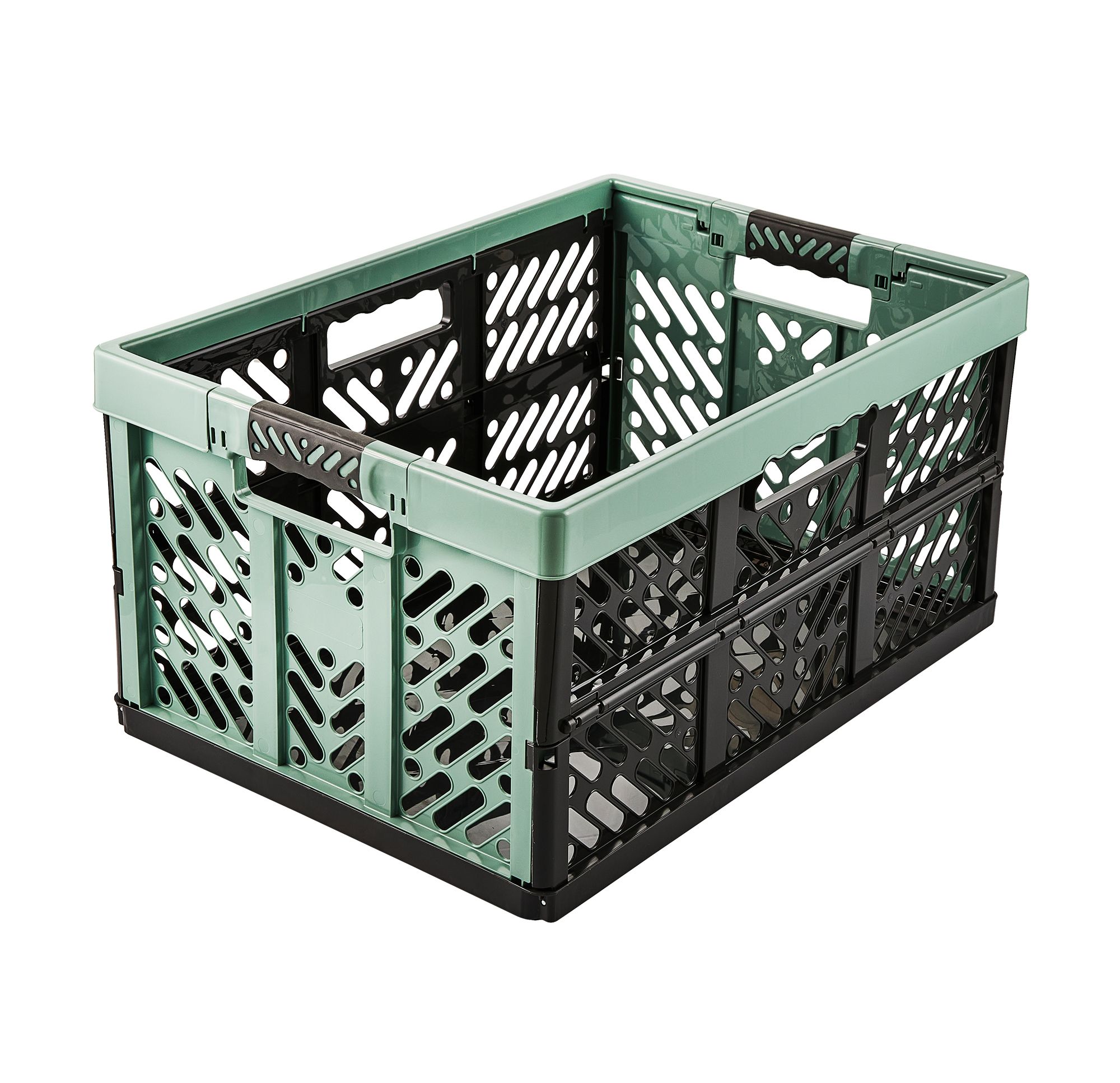 Keeeper Tough Nordic green Plastic Large Foldable Storage crate (H)37cm (W)28cm (D)54cm
