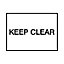 Keep clear Self-adhesive labels, (H)150mm (W)200mm