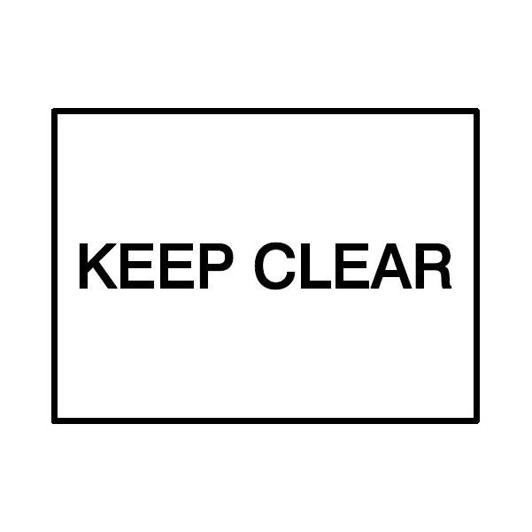 Keep clear Self-adhesive labels, (H)150mm (W)200mm