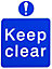 Keep clear Self-adhesive labels, (H)200mm (W)150mm