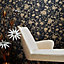 Kelly Hoppen Charcoal Floral Wallpaper