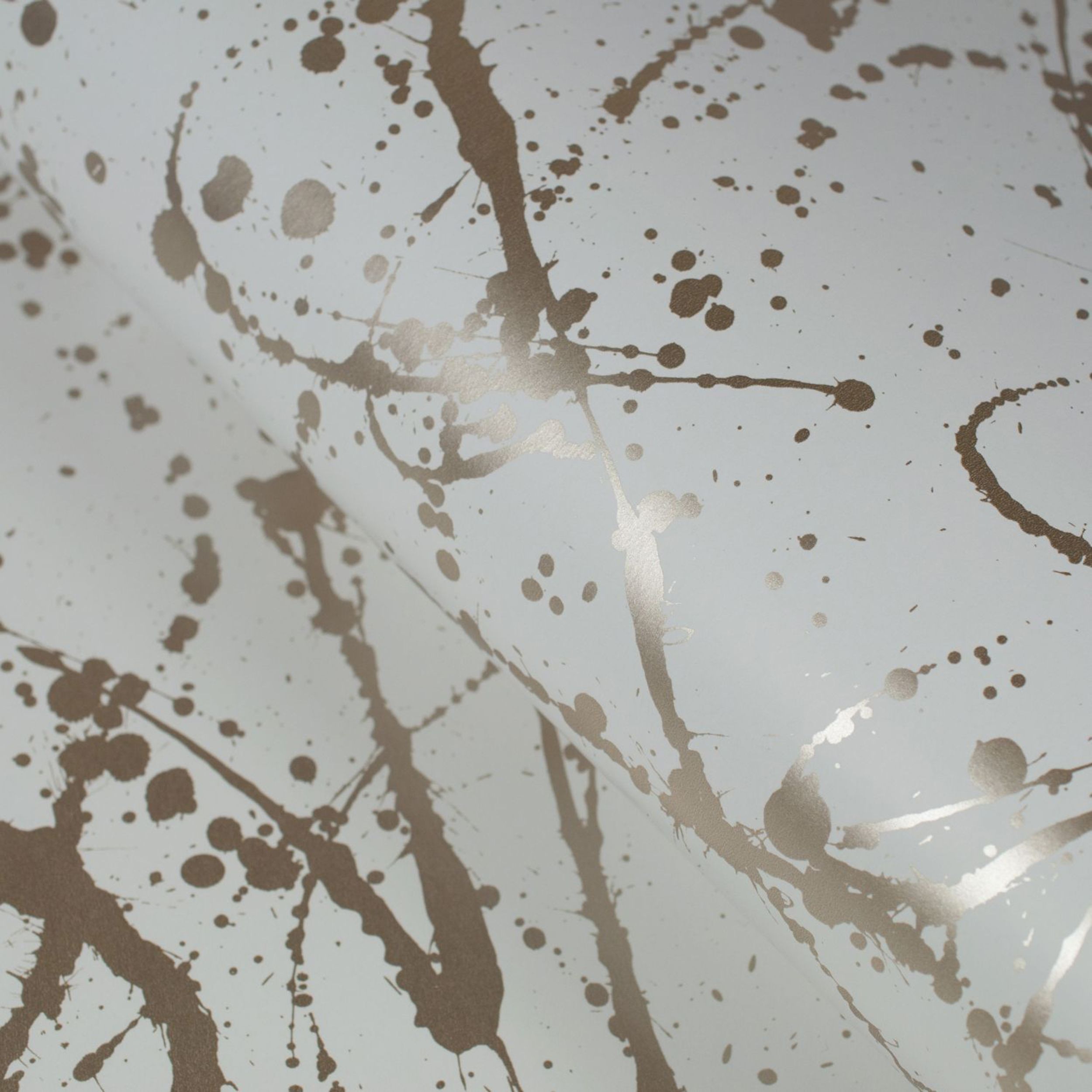 Kelly Hoppen Metallic effect Paint splatter Smooth Wallpaper