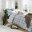 Kelso Check Duck egg Double Bedding set