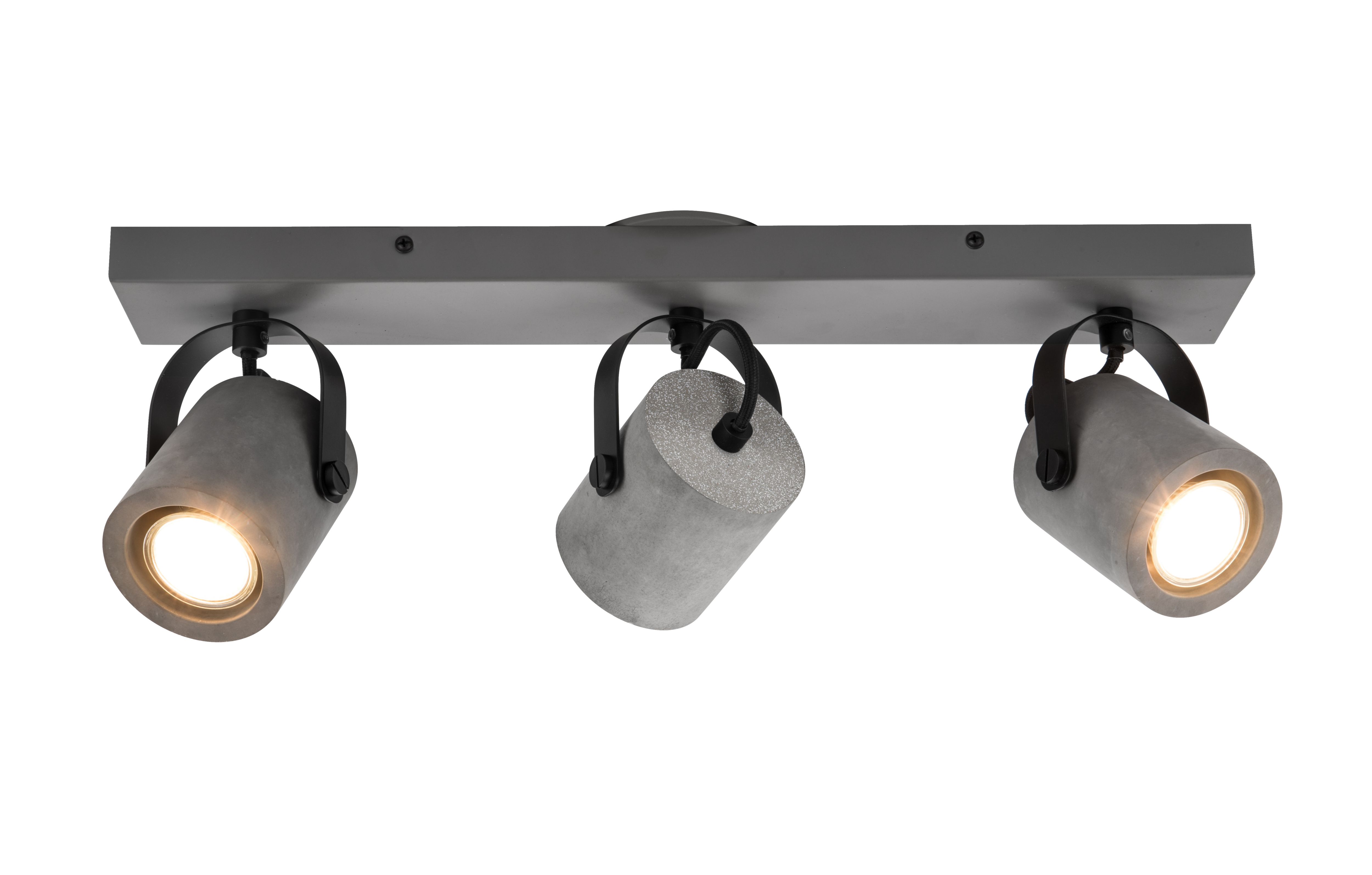 Kempston Bar Matt Grey 3 Light Spotlight