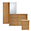 Kendal Matt oak effect 3 piece Bedroom furniture set