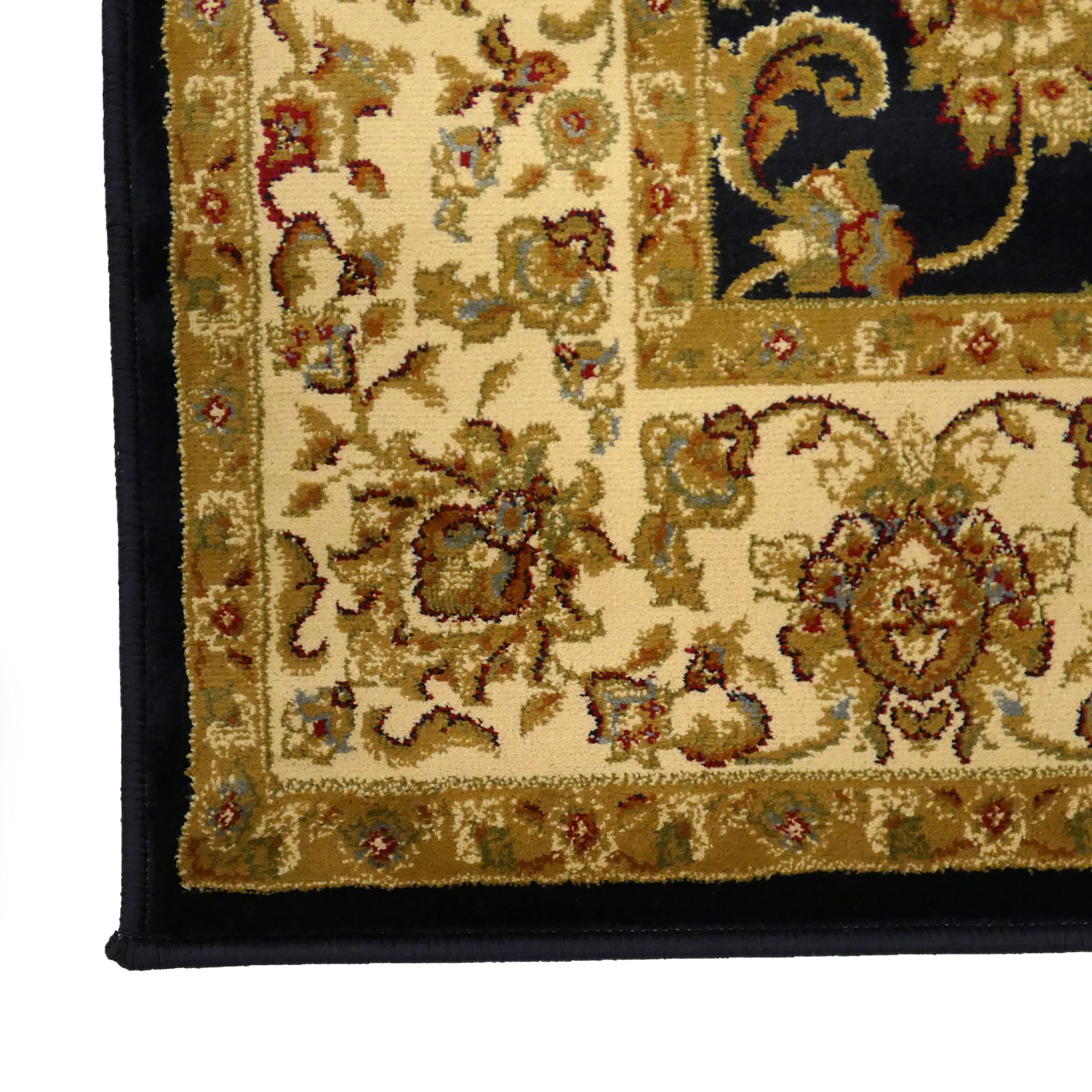 Kendra Navy Traditional Medium Rug, (L)170cm x (W)120cm