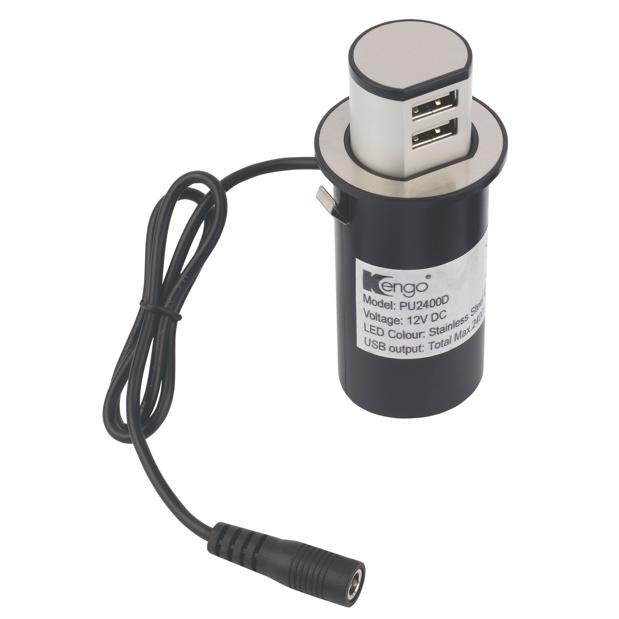 Kengo Inset desktop socket with USB