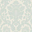 Kensington Cream & pearl blue Textured Wallpaper