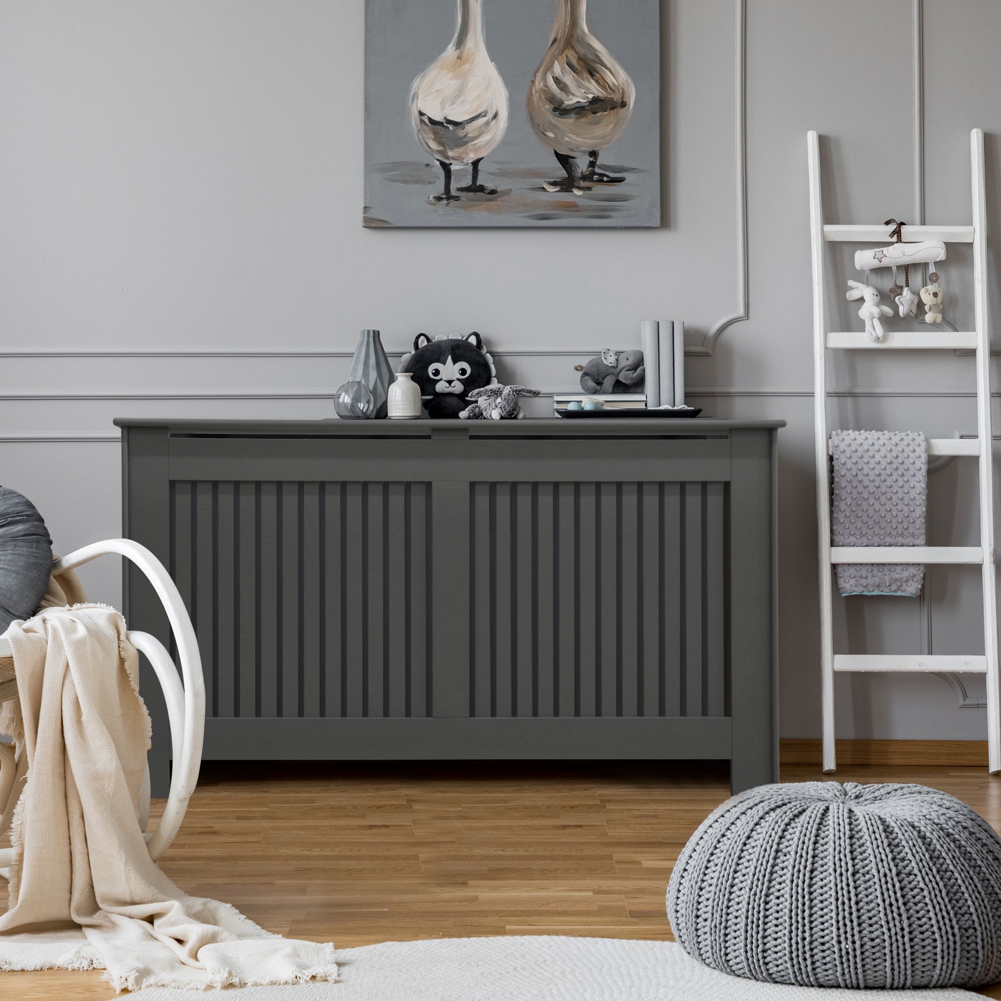 Kensington Large Grey Radiator cover | DIY at Bu0026Q