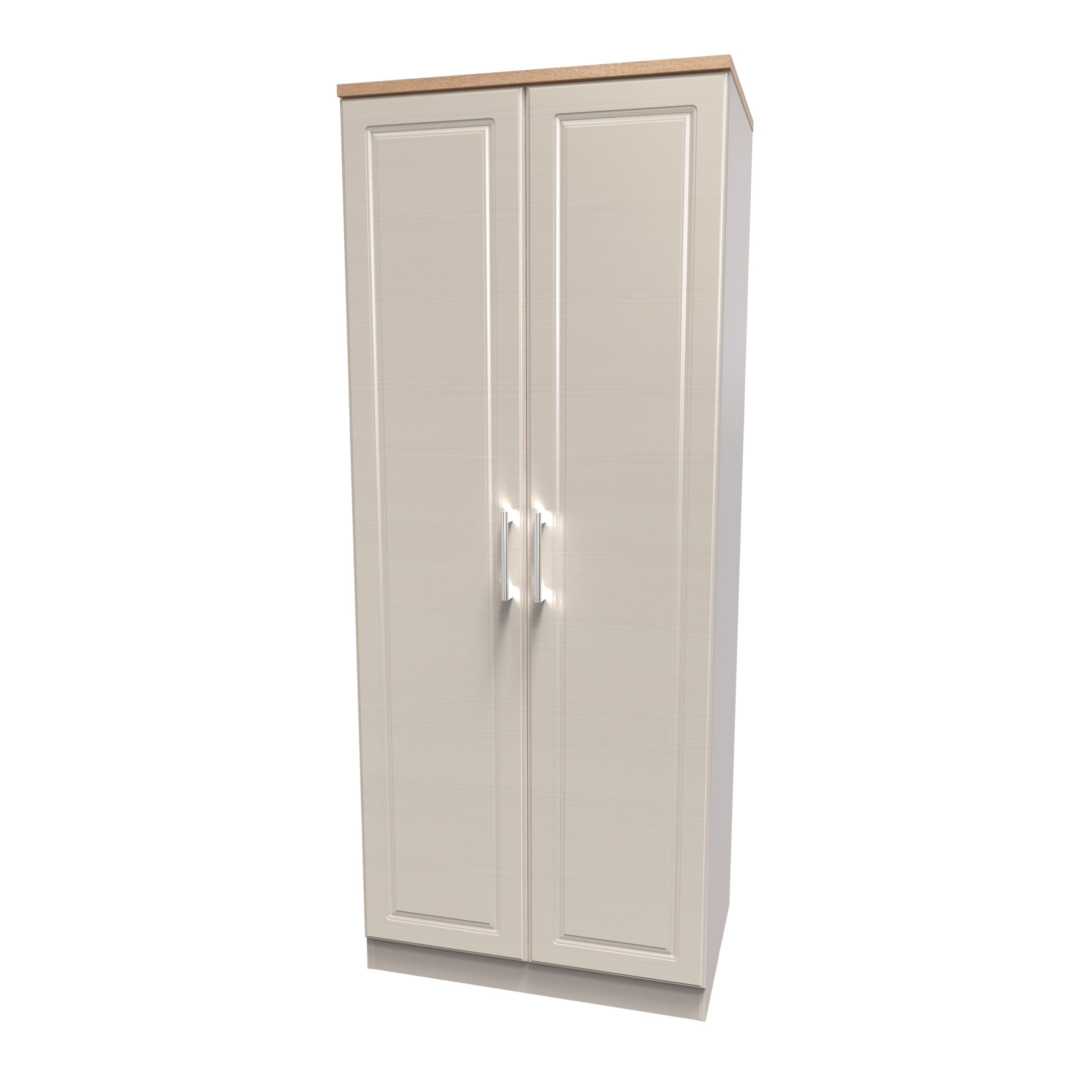 Kent Ready assembled Traditional Matt beige oak effect Large Double Wardrobe (H)1825mm (W)740mm (D)530mm