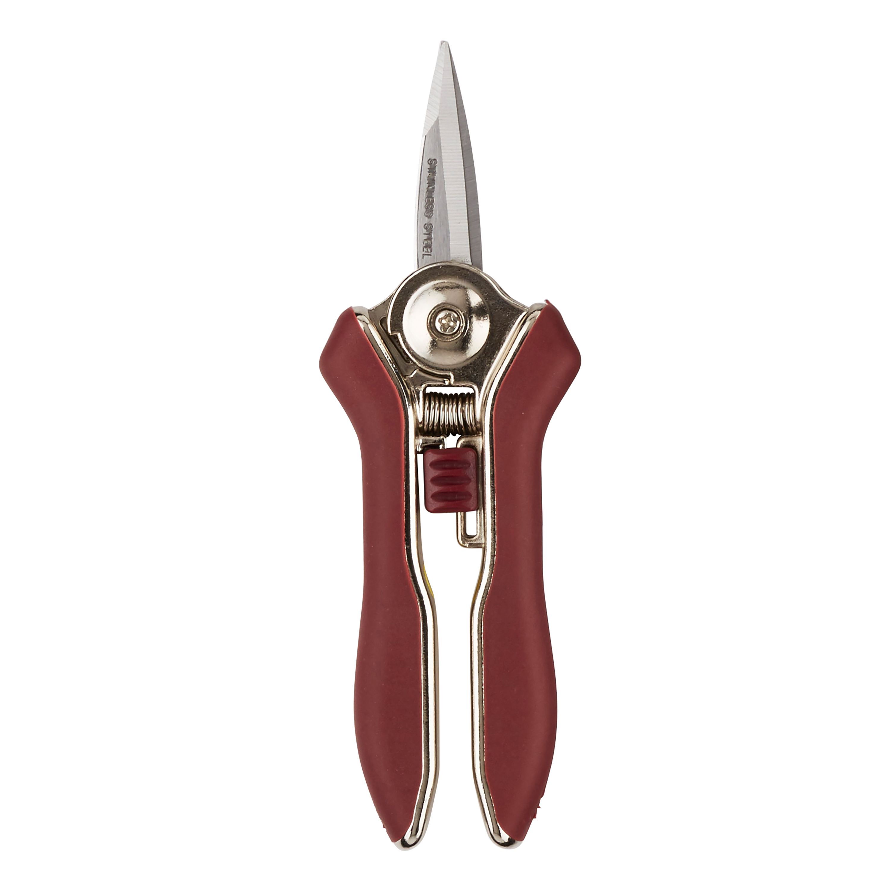 Kent & Stowe Garden Cutting Carbon Steel & Red Precision Garden snips (H) 200mm x (W) 120mm