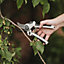 Kent & Stowe Garden Cutting Grey & Black Bypass Secateurs (H) 246mm x (W) 180mm