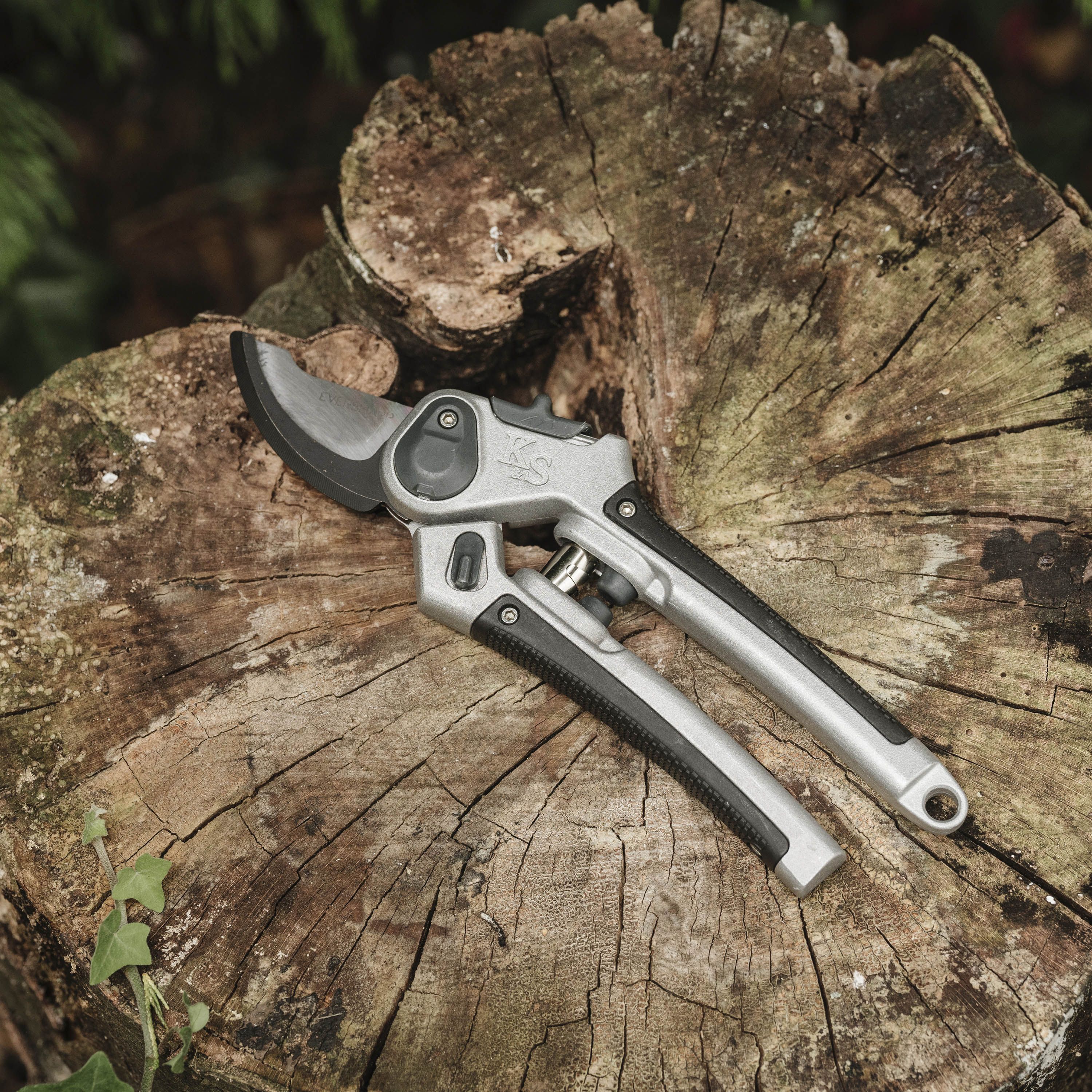 Kent & Stowe Garden Cutting Grey & Black Bypass Secateurs (H) 266mm x (W) 180mm