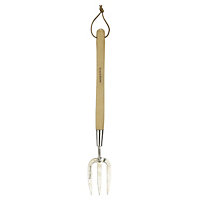 Kent & Stowe Stainless Steel & Wood Hand fork (H) 600mm x (W) 80mm