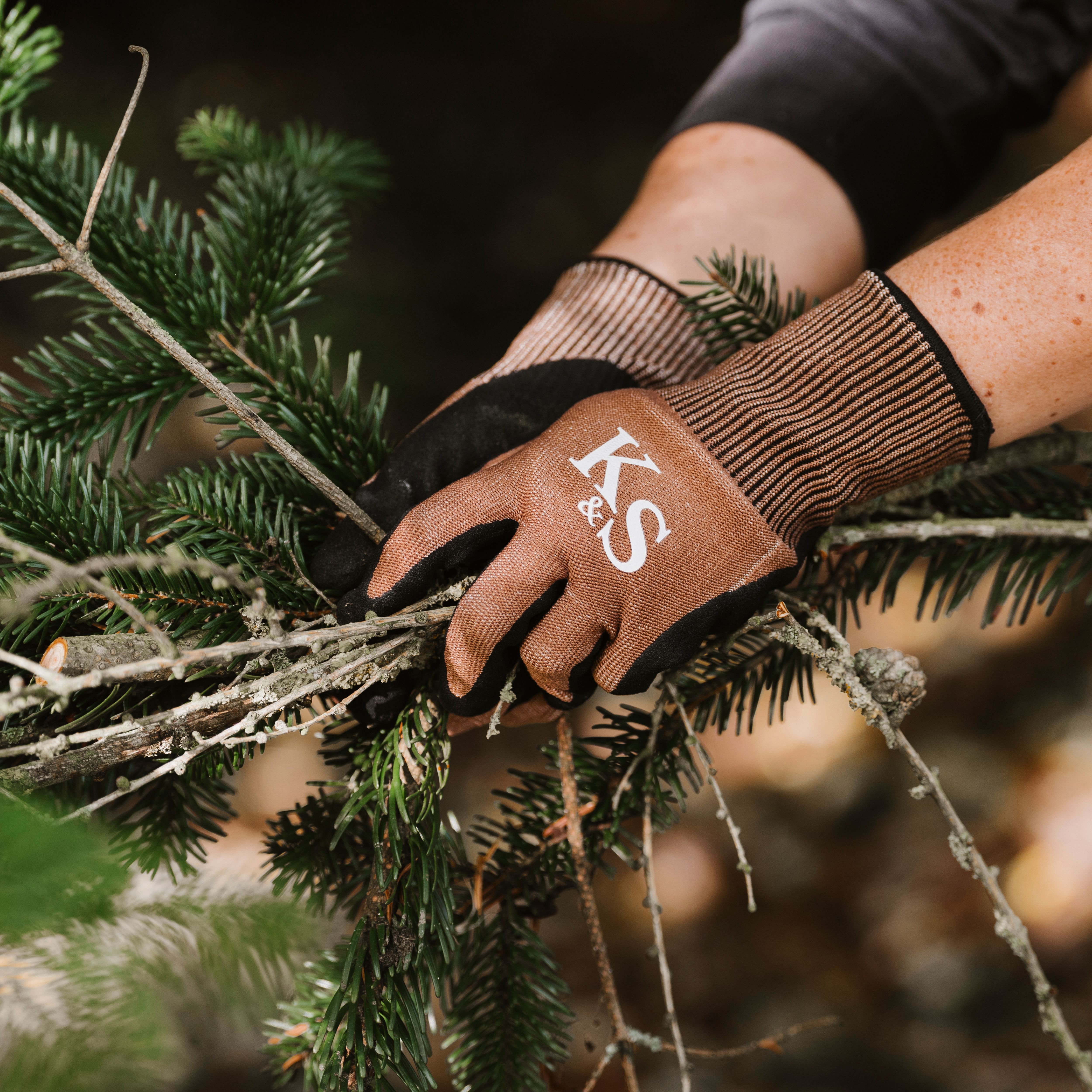Kent & Stowe SureFit Nitrile Copper Gardening gloves Small, Pair
