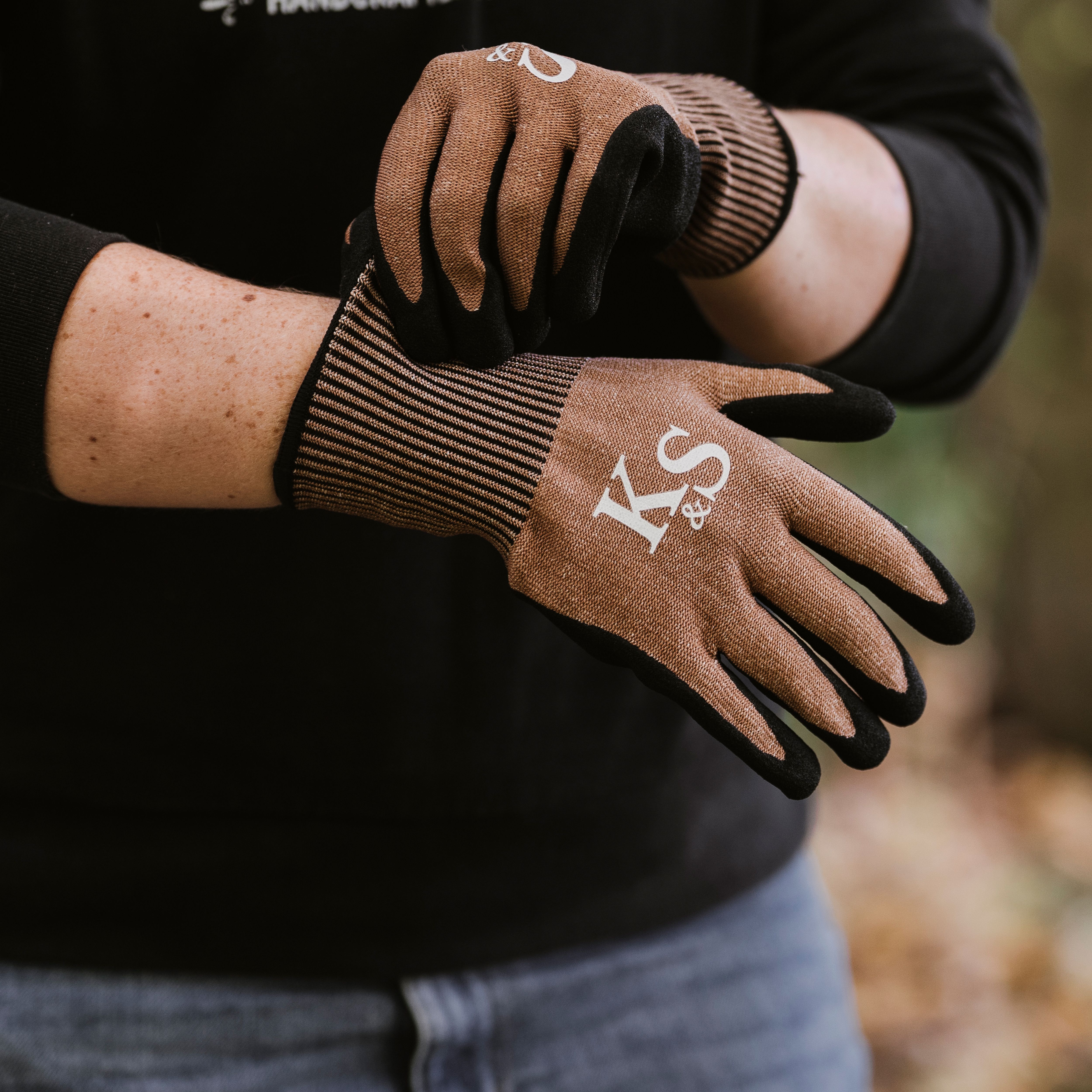Kent & Stowe SureFit Nitrile Copper Gardening gloves Small, Pair