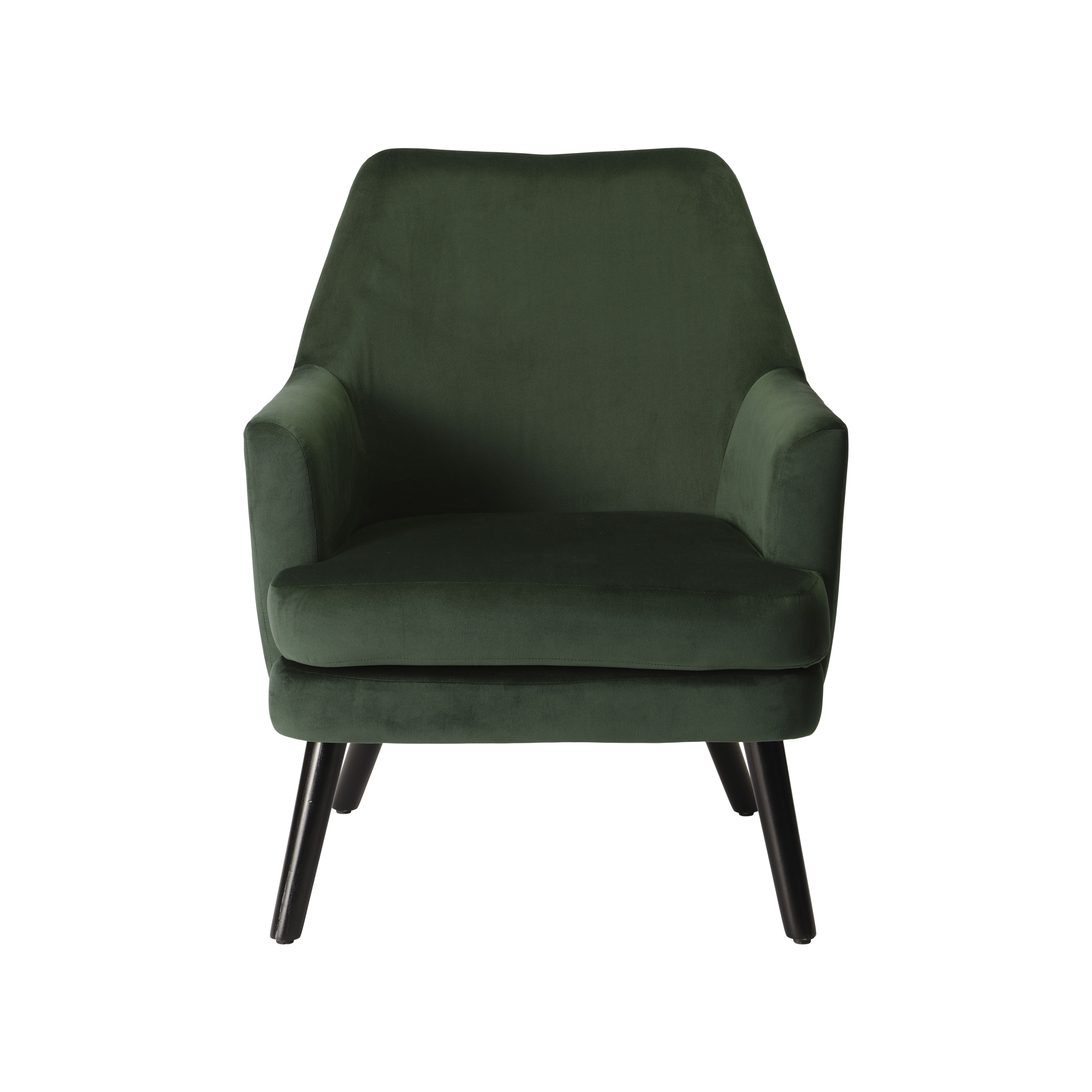 Turio forest green velvet deals effect chair