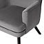 Kenver Dark grey Velvet effect Relaxer chair (H)895mm (W)720mm (D)735mm